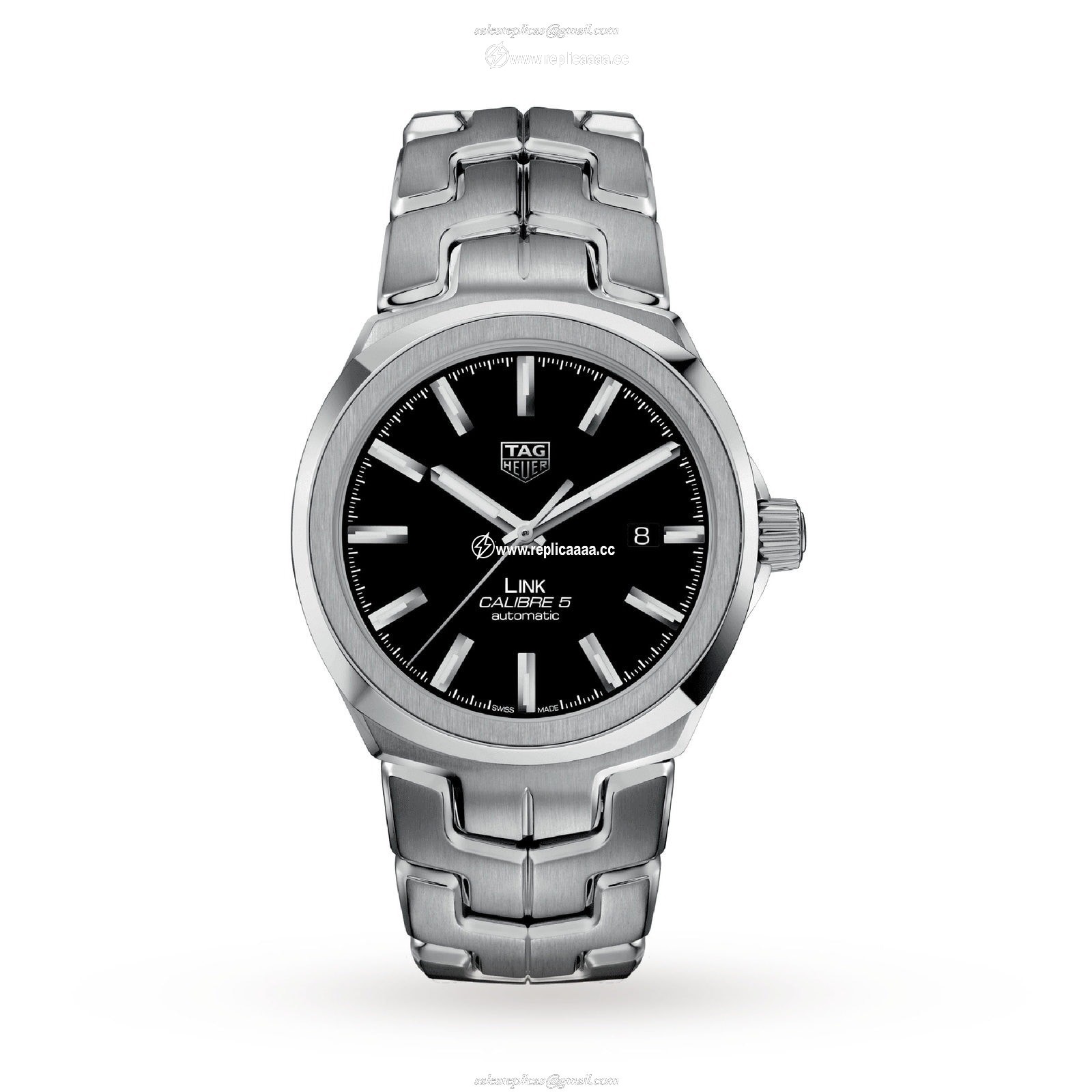 TAG Heuer Link Calibre 5 41mm Automatic Date Mens details WBC2110.BA0603