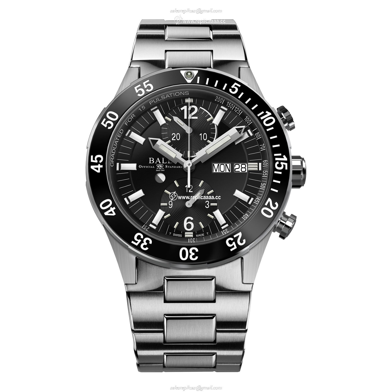 BALL Roadmaster Rescue Chronograph 42mm Limited Edition Mens details Black DC3030C-S-BK 1 BALL Roadmaster Rescue Chronograph 42mm Limited Edition Mens details Black DC3030C-S-BK