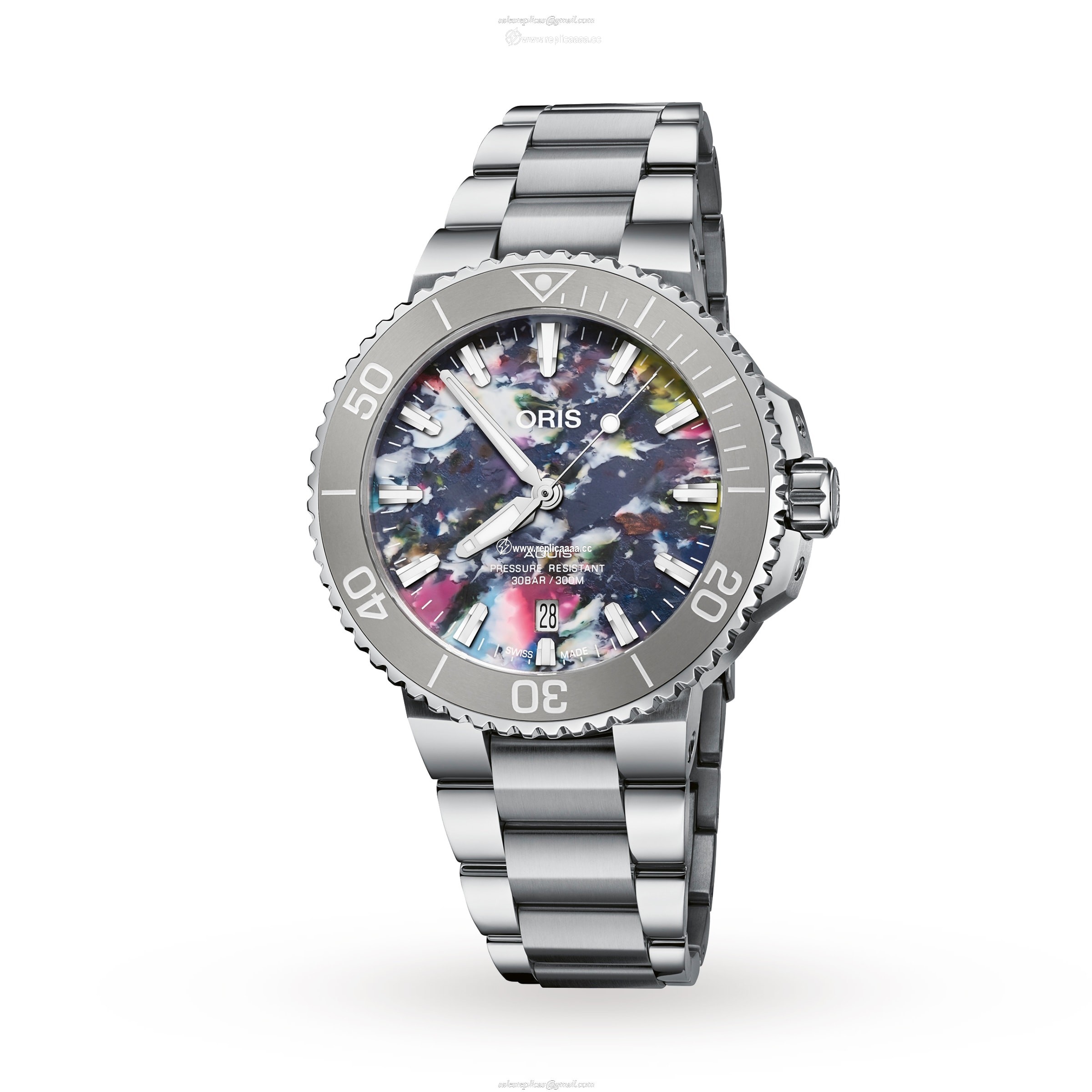 Oris Aquis Date Upcycle 41.5mm Mens details 01 733 7766 4150-SET 1 Oris Aquis Date Upcycle 41.5mm Mens details 01 733 7766 4150-SET