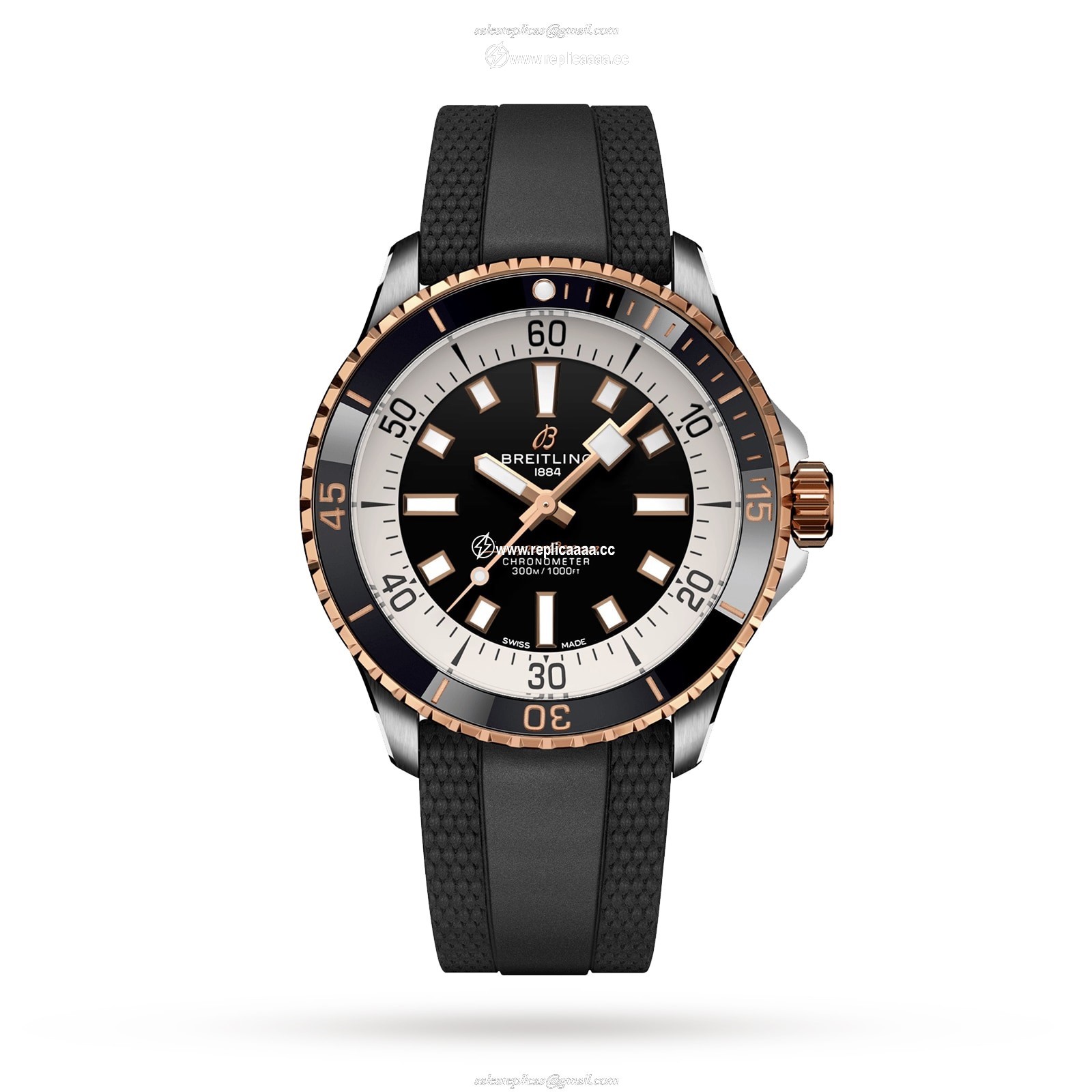 Breitling Superocean Automatic 42 Stainless Steel 18k Red Gold details U17375211B1S1 1 Breitling Superocean Automatic 42 Stainless Steel 18k Red Gold details U17375211B1S1