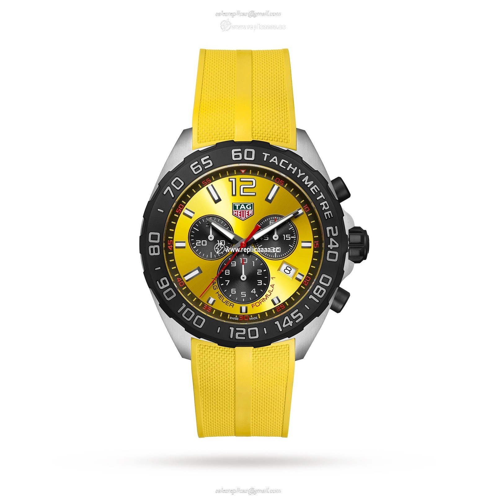 TAG Heuer Formula 1 Chronograph 43mm Mens details Yellow CAZ101AM.FT8054 1 TAG Heuer Formula 1 Chronograph 43mm Mens details Yellow CAZ101AM.FT8054