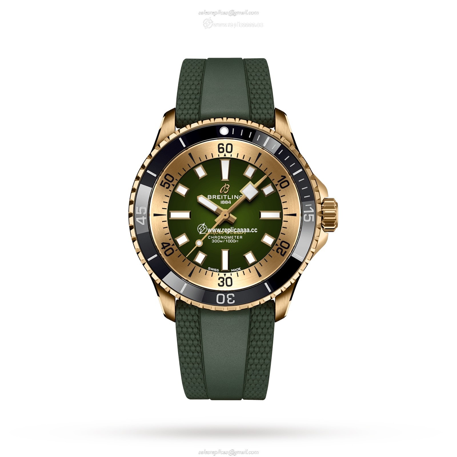 Breitling Superocean Automatic 42 Bronze Rubber Strap details N17375201L1S1