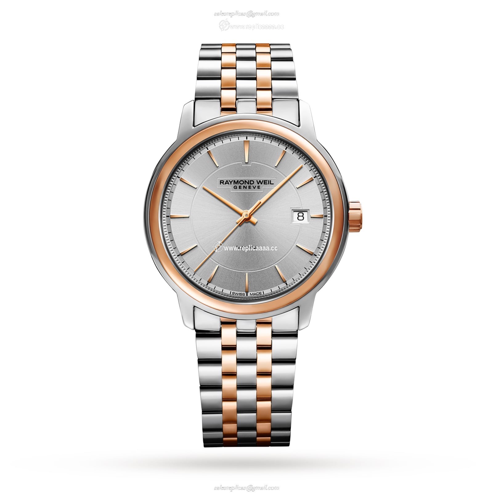 Raymond Weil Maestro Mens Stainless Steel Silver Dial Automatic Date 40mm 2237-SP5-65021