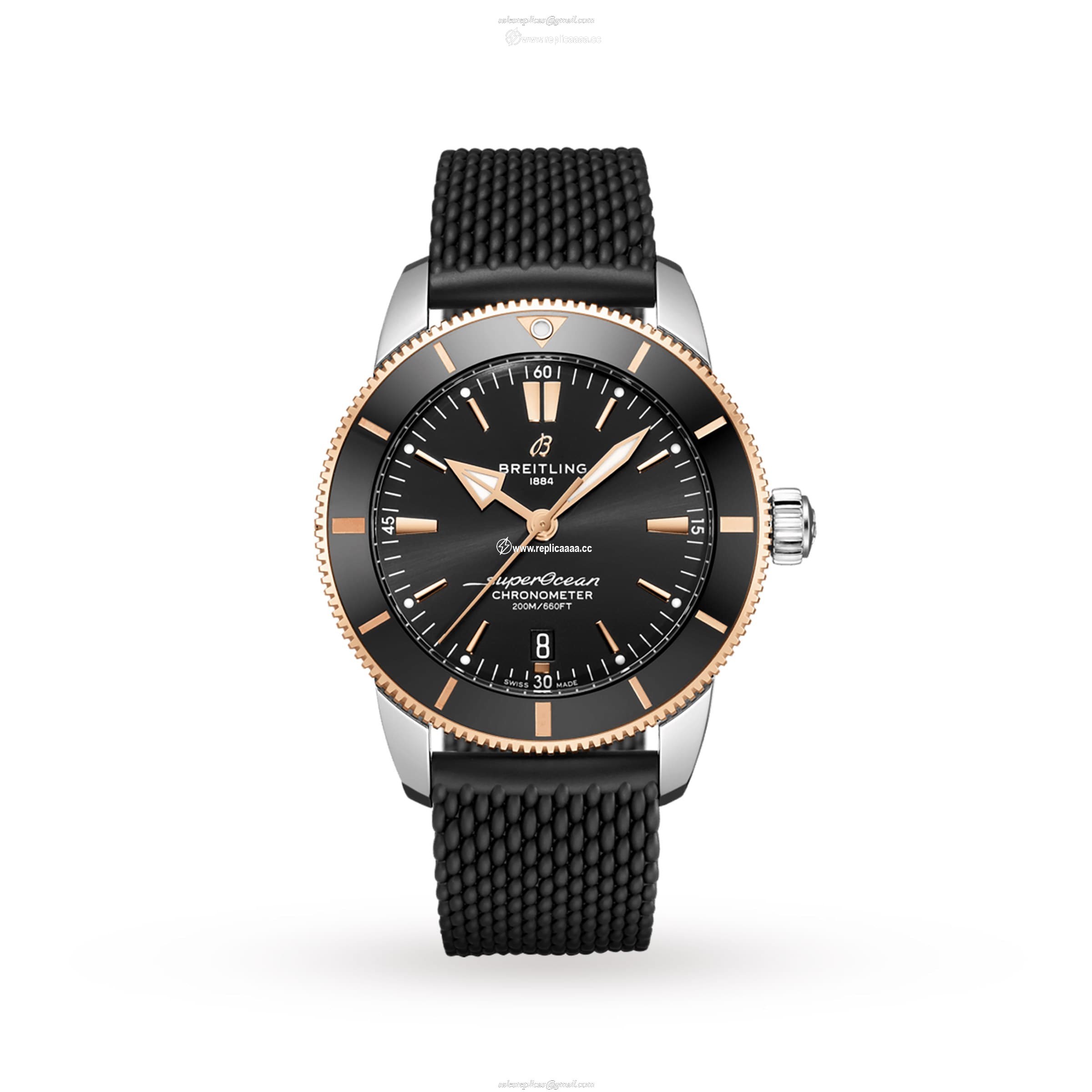Breitling Superocean Heritage B20 Automatic 44 Stainless Steel  18k Red Gold details UB2030121B1S1