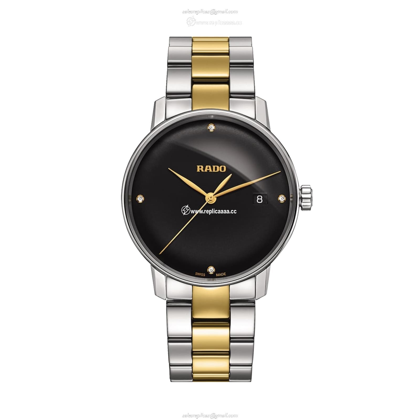Rado Coupole Classic Diamond Two Tone Mens details 38mm R22864712 1 Rado Coupole Classic Diamond Two Tone Mens details 38mm R22864712
