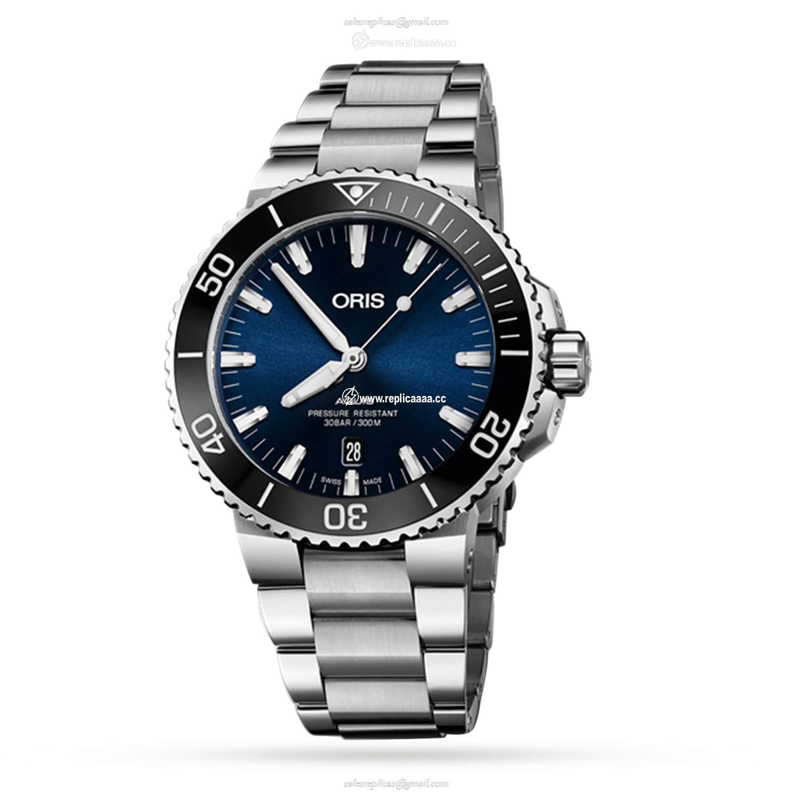 Oris Aquis Date 41.5mm Mens details 01 733 7766 4135-07 8 22 05PEB
