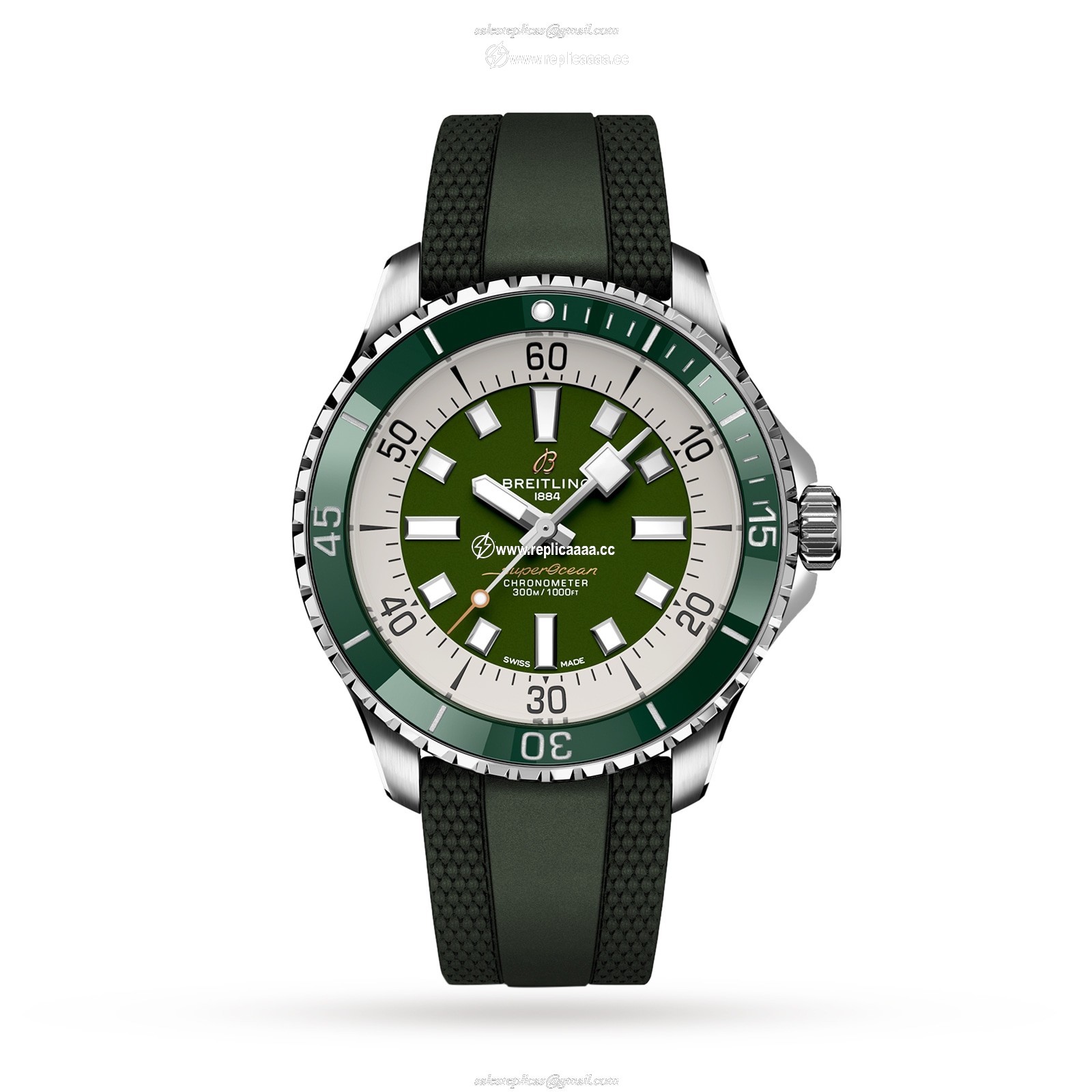 Breitling Superocean Automatic 44 Stainless Steel Rubber Strap details A17376A31L1S1 1 Breitling Superocean Automatic 44 Stainless Steel Rubber Strap details A17376A31L1S1