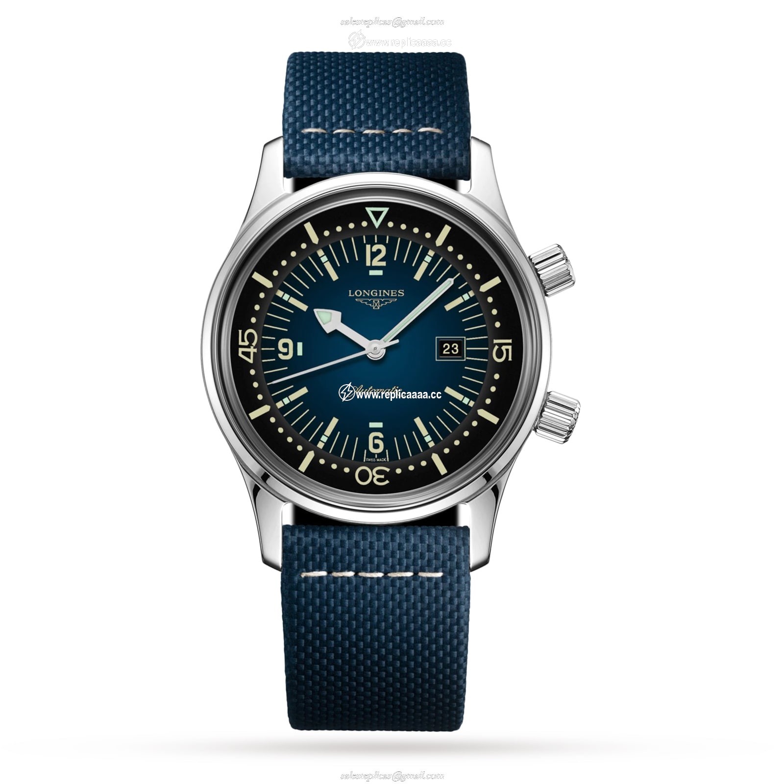 Longines Legend Diver 36mm Mens Blue details L33744902