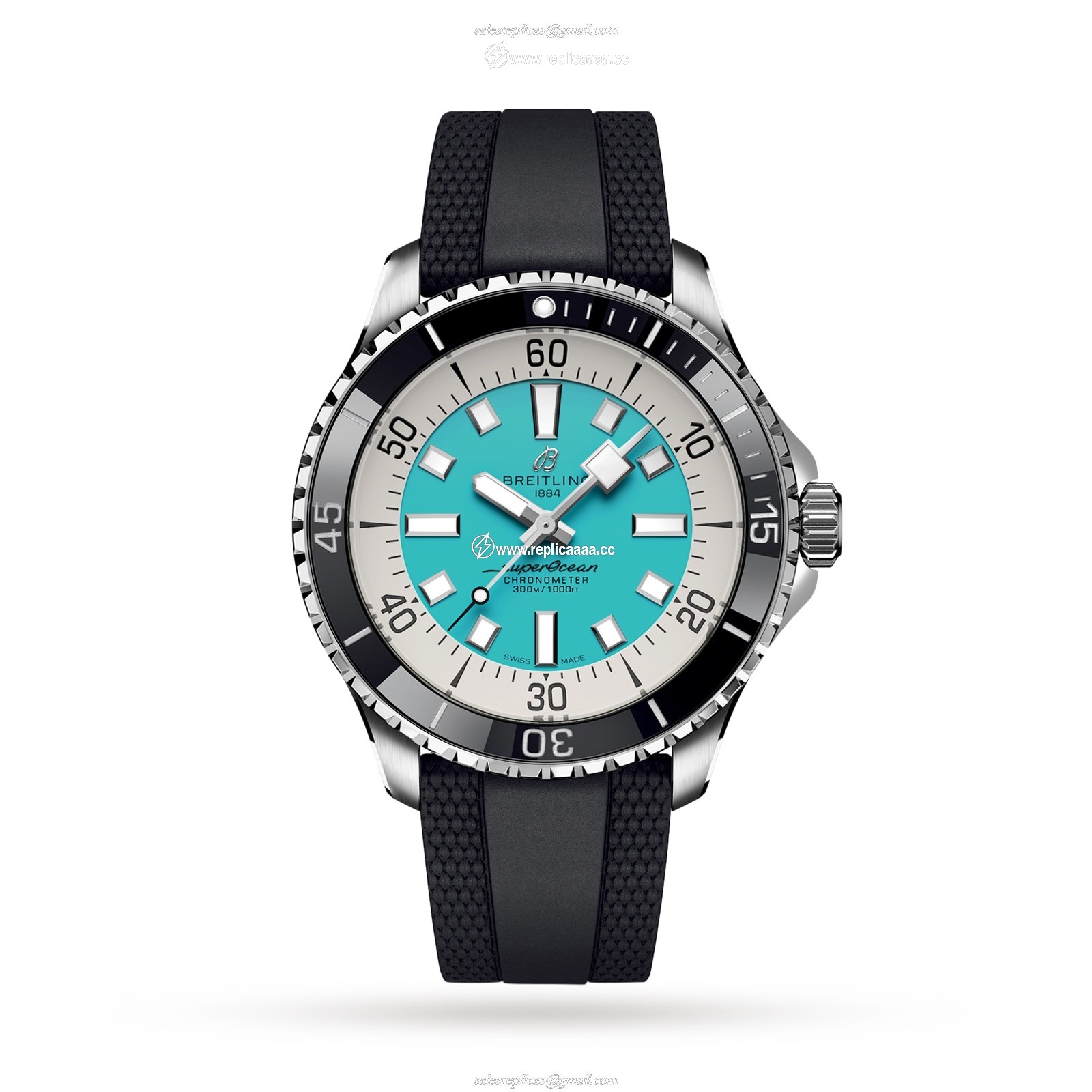 Breitling Superocean Automatic 44 Stainless Steel Rubber Strap details A17376211L2S1 1 Breitling Superocean Automatic 44 Stainless Steel Rubber Strap details A17376211L2S1