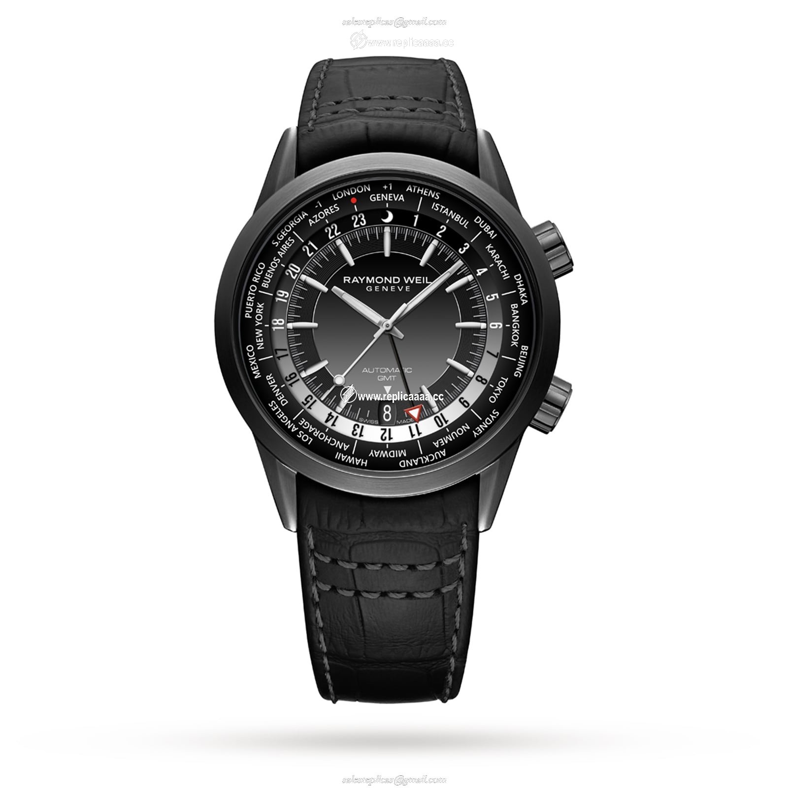 Raymond Weil Freelancer 40.5mm Mens details Black 2765-BKC-20001