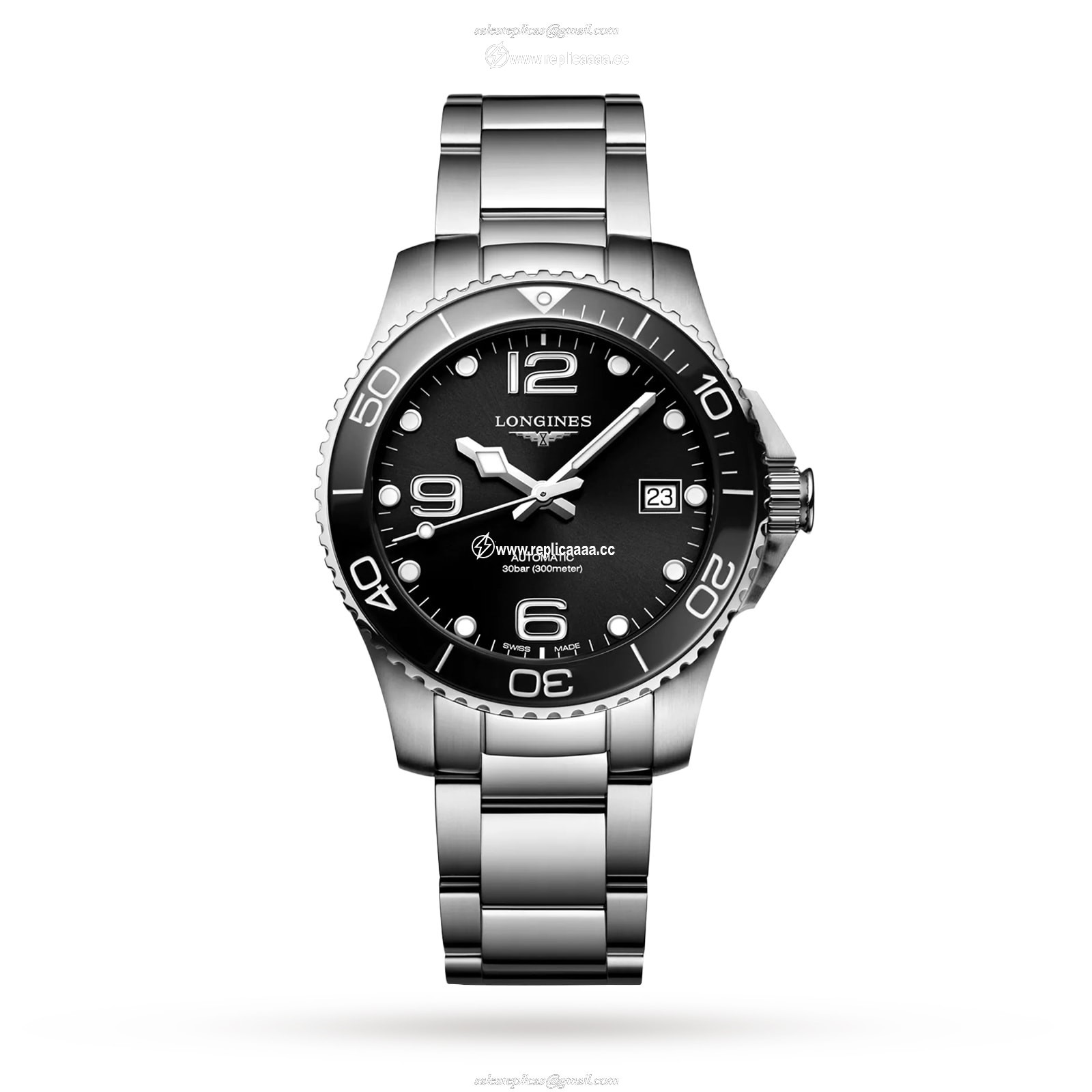 Longines HydroConquest 39mm Mens details Black L37804566 1 Longines HydroConquest 39mm Mens details Black L37804566