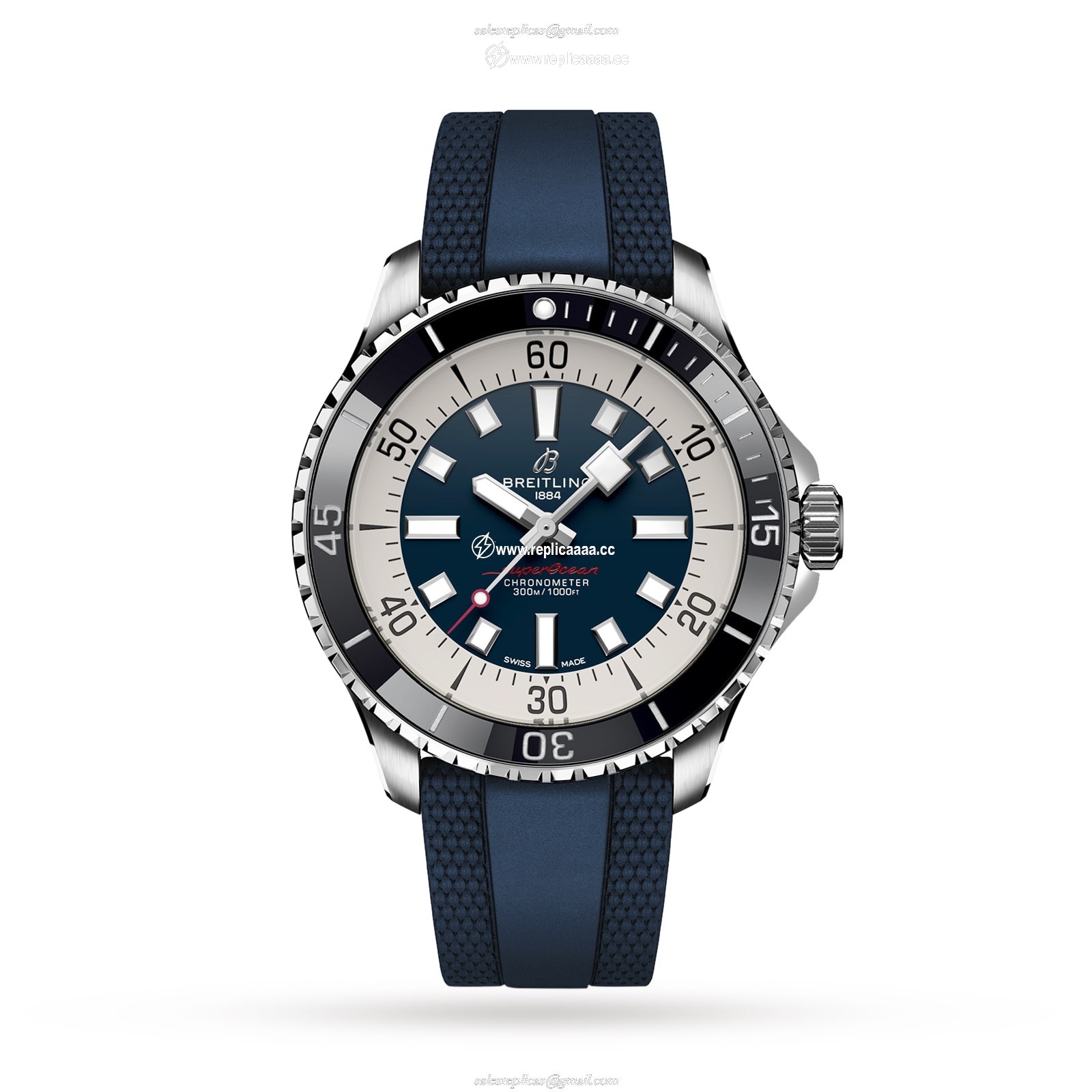 Breitling Superocean Automatic 44 Stainless Steel Rubber Strap details A17376211C1S1 1 Breitling Superocean Automatic 44 Stainless Steel Rubber Strap details A17376211C1S1