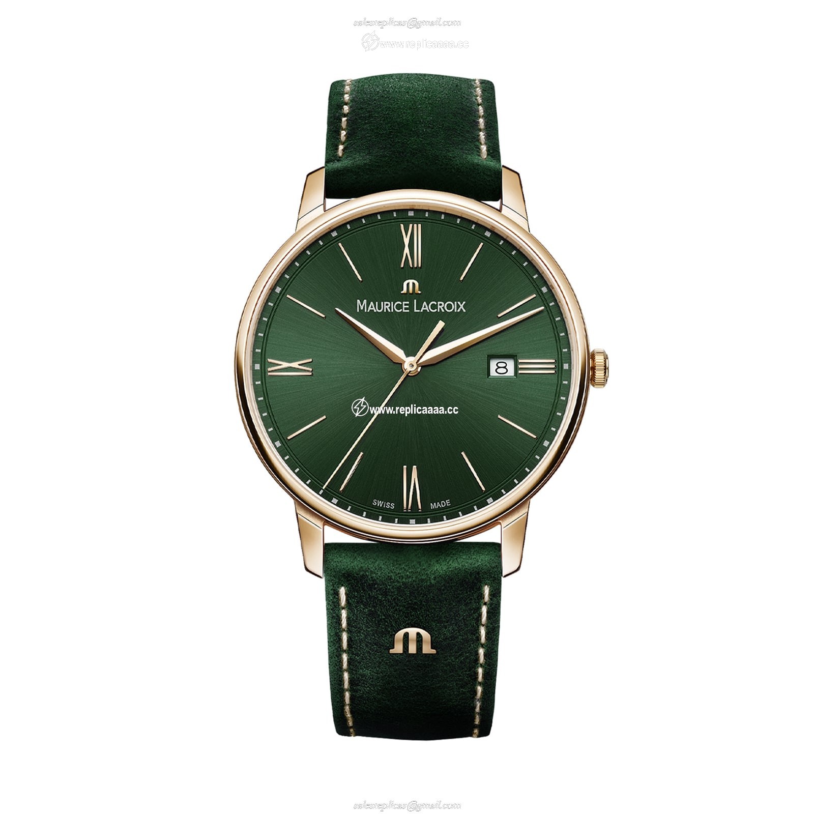 Maurice Lacroix Eliros Date 40mm Mens details Green EL1118-PVP01-610-1 1 Maurice Lacroix Eliros Date 40mm Mens details Green EL1118-PVP01-610-1