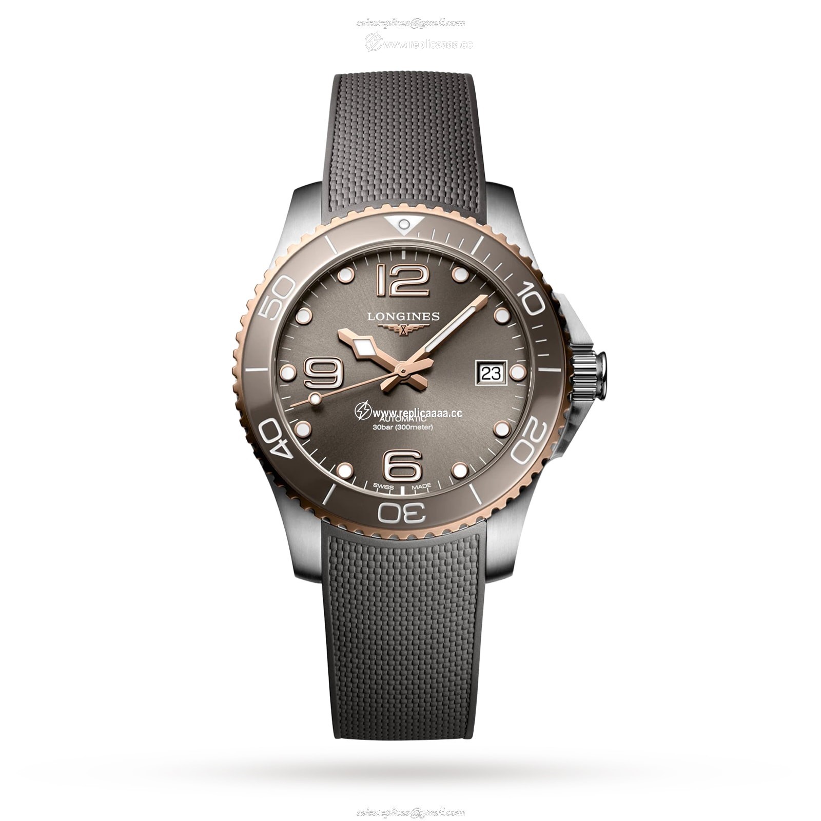Longines HydroConquest 39mm Mens details Grey L37803789
