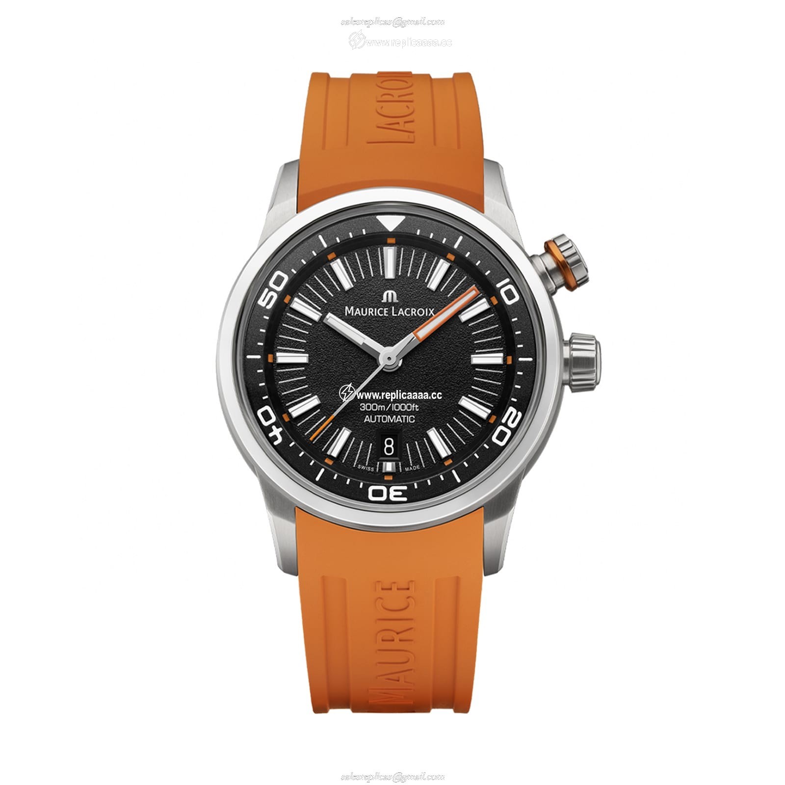 Maurice Lacroix Pontos S Diver 42mm Mens details Black 2 Strap Set PT6248-SS00L-330-J 1 Maurice Lacroix Pontos S Diver 42mm Mens details Black 2 Strap Set PT6248-SS00L-330-J