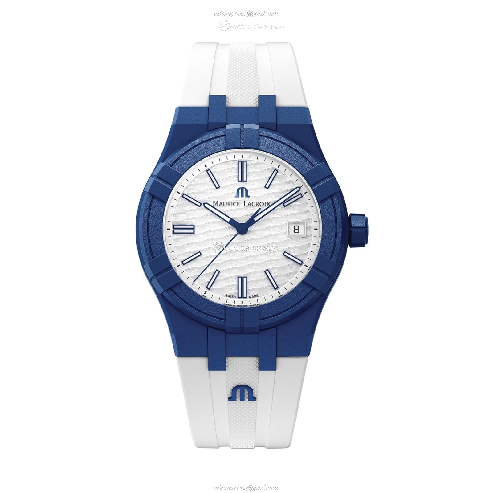 Maurice Lacroix Aikon Tide 40mm Mens details White AI2008-BBB11-300-0 1 Maurice Lacroix Aikon Tide 40mm Mens details White AI2008-BBB11-300-0