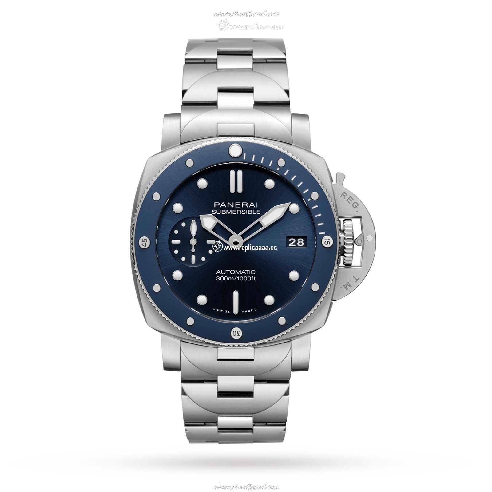 Panerai Submersible Blu Notte 42mm Mens details PAM02068