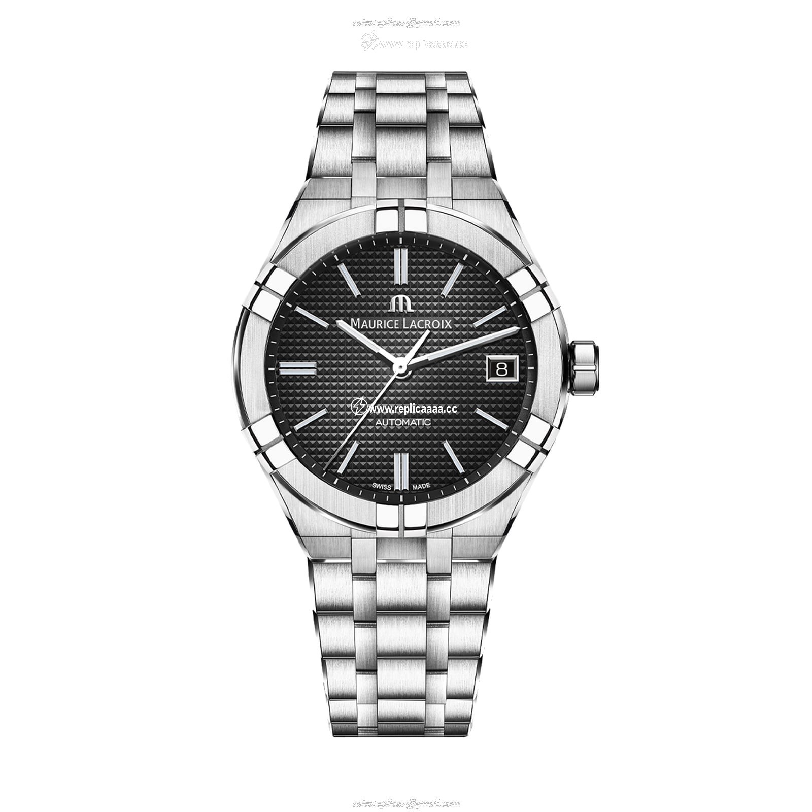 Maurice Lacroix Aikon Automatic Date 39mm Mens details Black AI6007-SS002-330-1 1 Maurice Lacroix Aikon Automatic Date 39mm Mens details Black AI6007-SS002-330-1