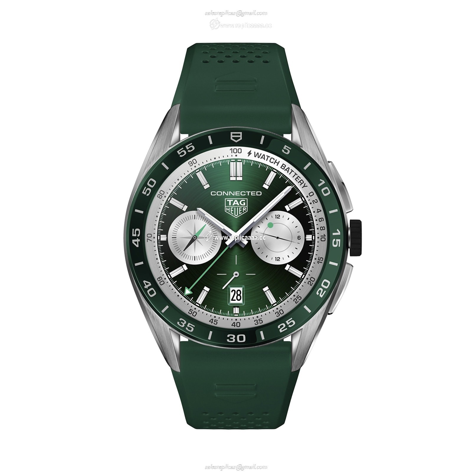 TAG Heuer Connected 45mm Mens details Green SBR8A14.BT6317 1 TAG Heuer Connected 45mm Mens details Green SBR8A14.BT6317
