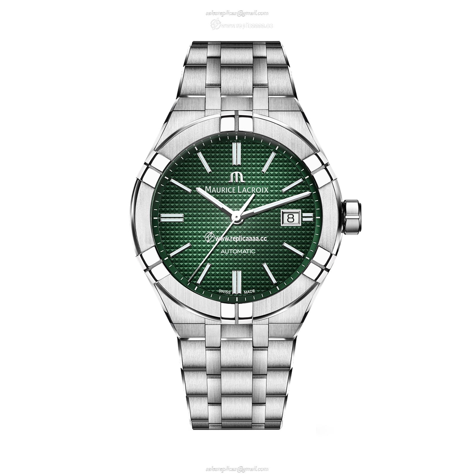 Maurice Lacroix Aikon Automatic Date 42mm Mens details Green AI6008-SS002-630-1 1 Maurice Lacroix Aikon Automatic Date 42mm Mens details Green AI6008-SS002-630-1