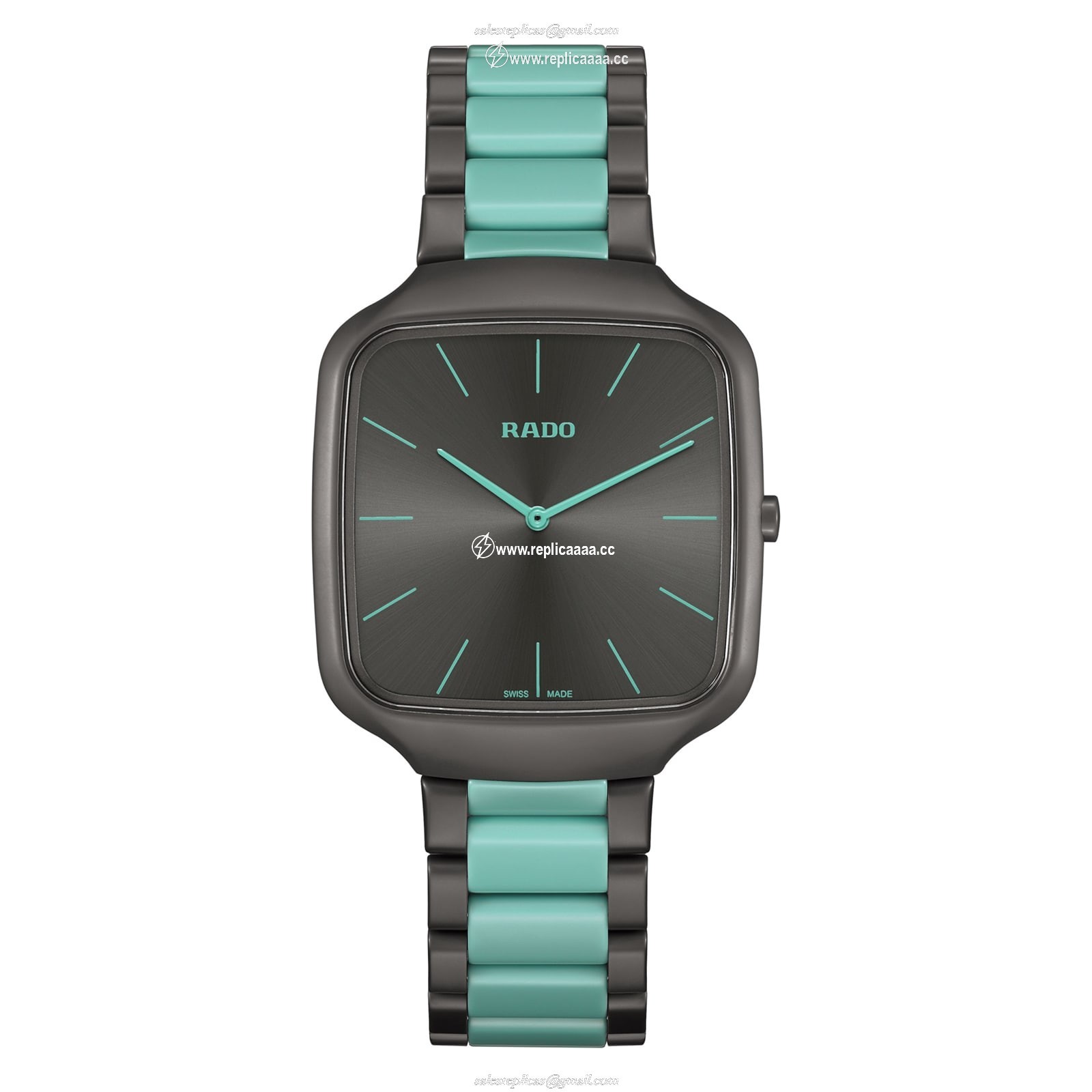 Rado True Square Thinline X Les Couleurs Le Corbusier 37mm Limited Edition Unisex details Grey And Green R27045162 1 Rado True Square Thinline X Les Couleurs Le Corbusier 37mm Limited Edition Unisex details Grey And Green R27045162