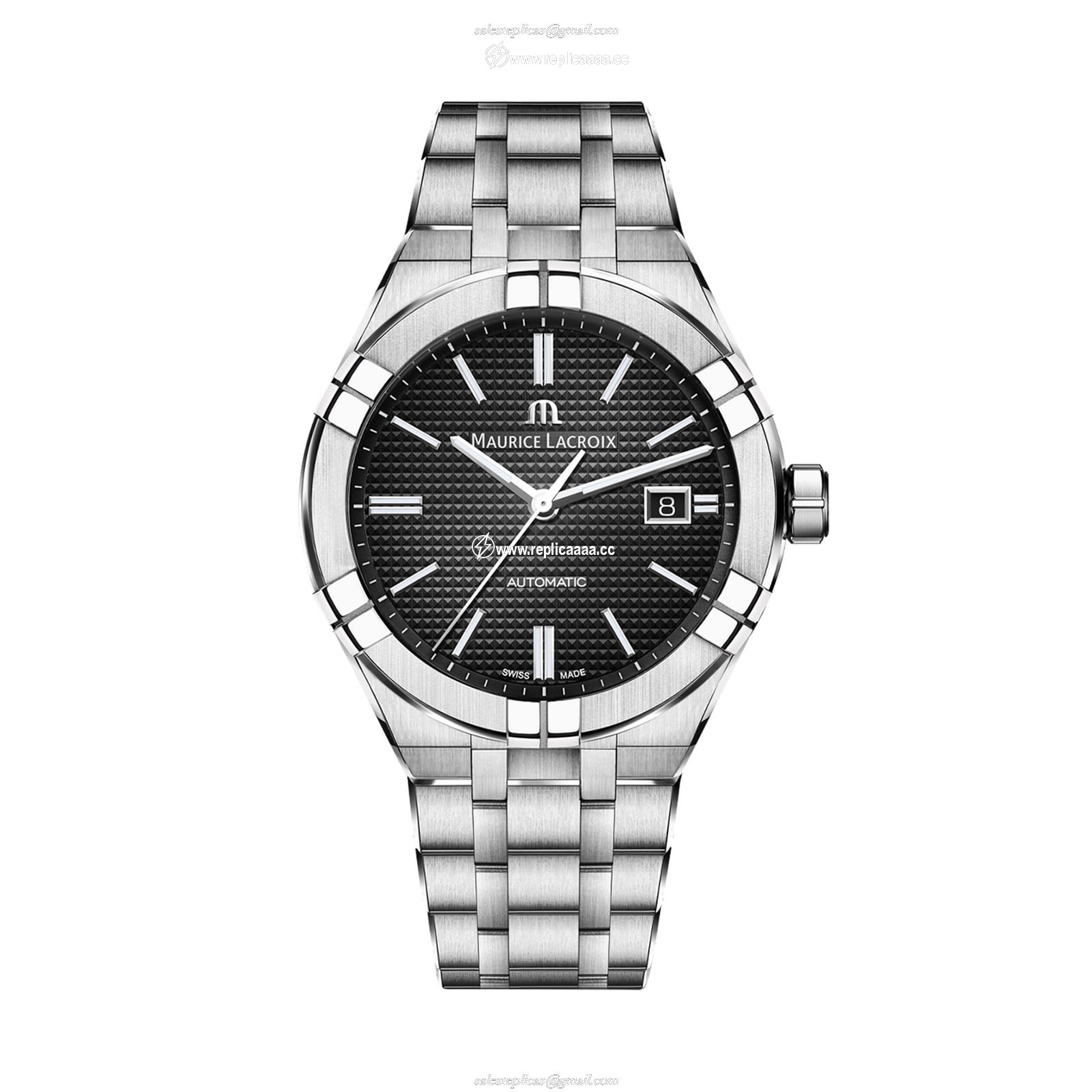 Maurice Lacroix Aikon Automatic Date 42mm Mens details Black AI6008-SS002-330-1 1 Maurice Lacroix Aikon Automatic Date 42mm Mens details Black AI6008-SS002-330-1