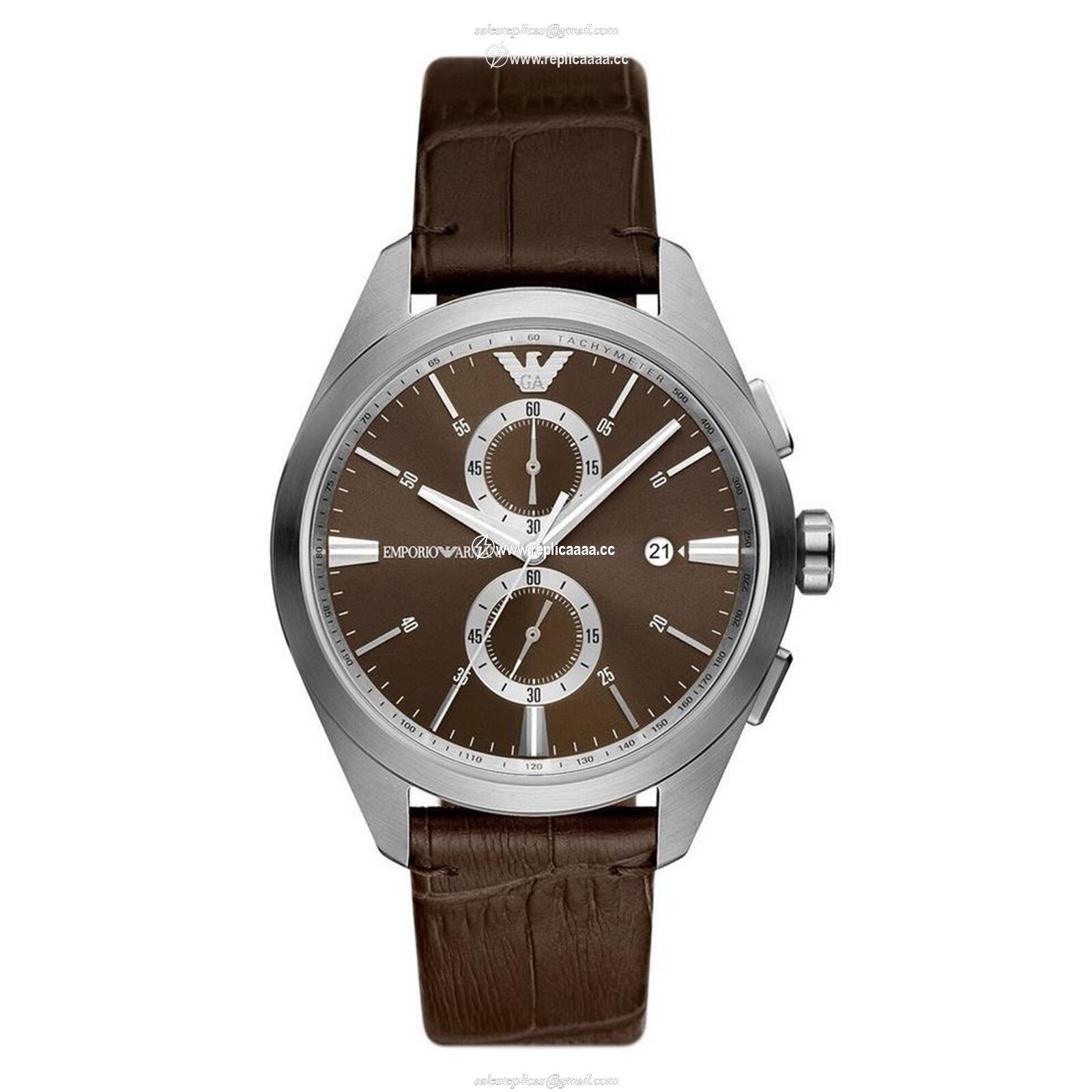 Emporio Armani Claudio Mens details 43mm Brown AR11482