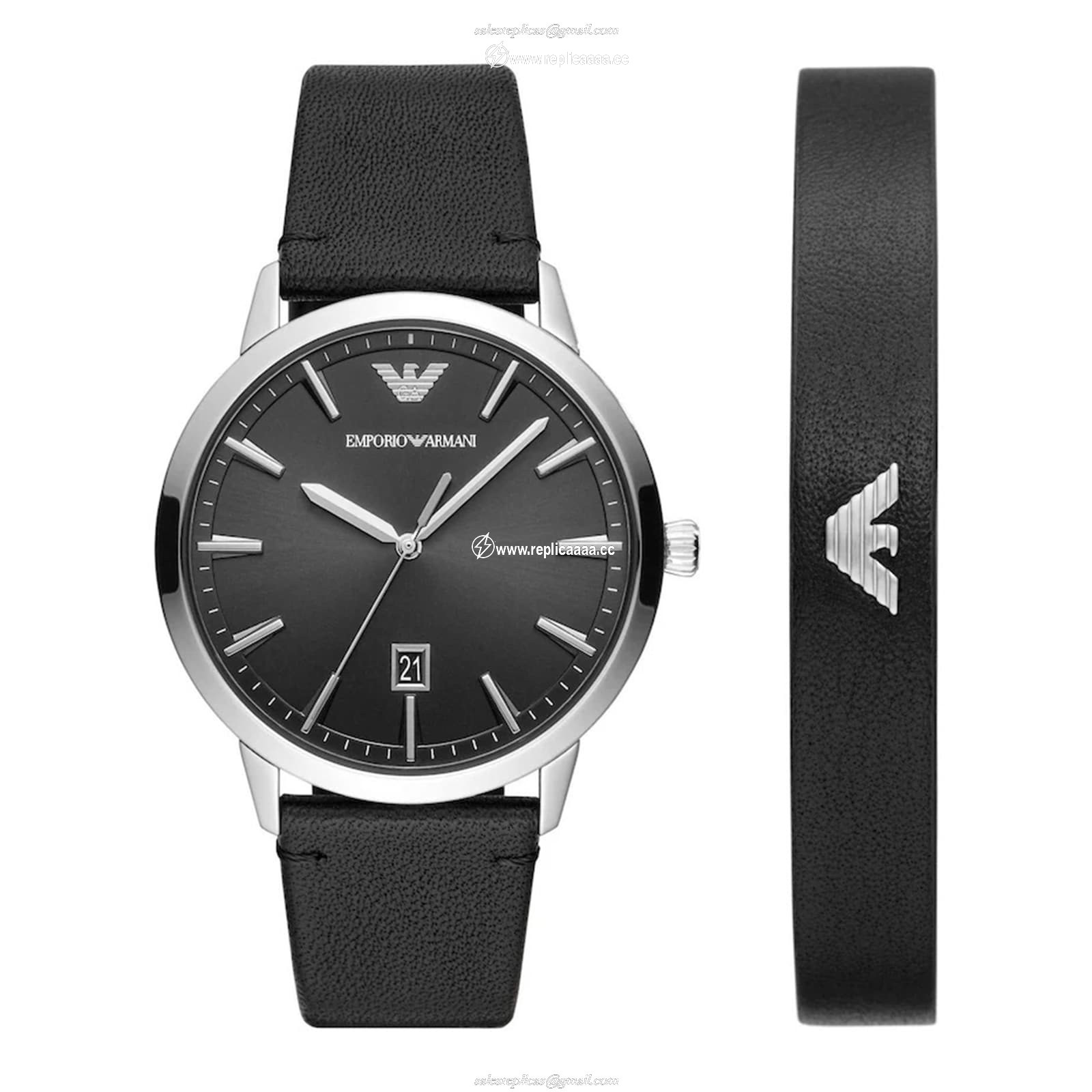 Emporio Armani Ruggero 43mm Mens details and Bracelet Gift Set AR80064SET 1 Emporio Armani Ruggero 43mm Mens details and Bracelet Gift Set AR80064SET