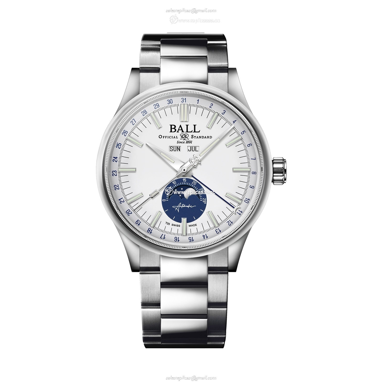 BALL Engineer II Moon Calendar 40mm Limited Edition Mens details White NM3016C-S1J-WH
