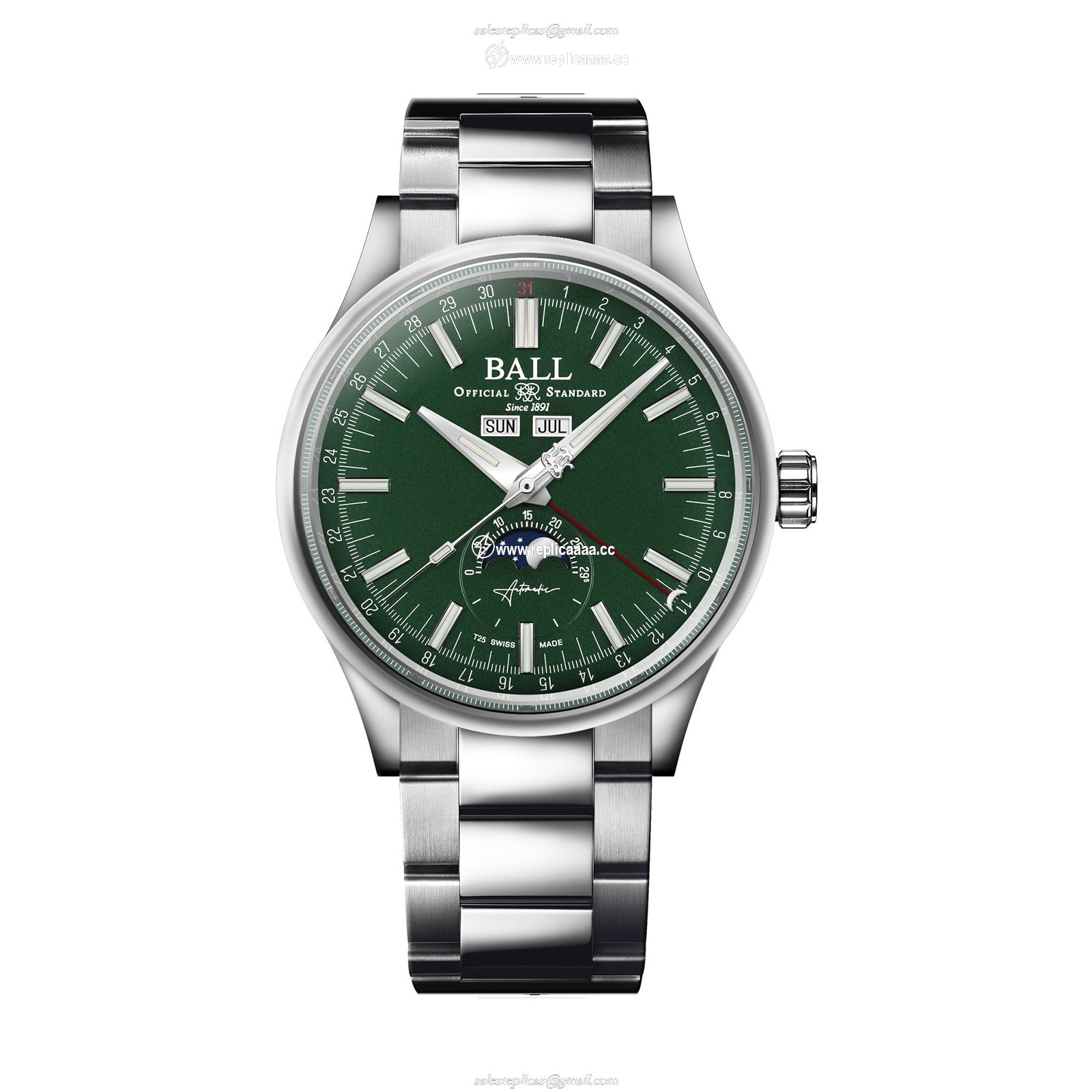 BALL Engineer II Moon Calendar 40mm Limited Edition Mens details Green NM3016C-S1J-GR 1 BALL Engineer II Moon Calendar 40mm Limited Edition Mens details Green NM3016C-S1J-GR