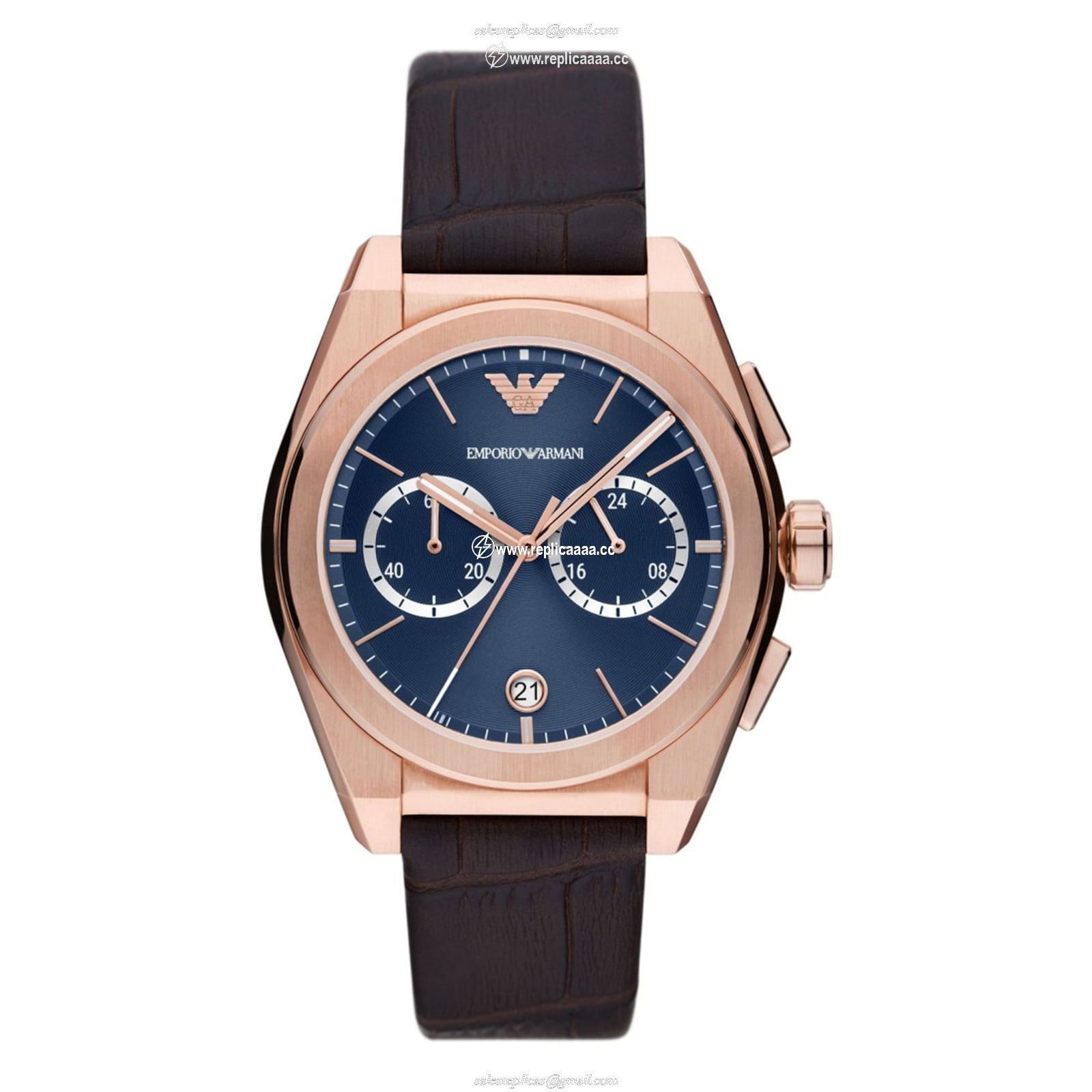 Emporio Armani Federico Mens details 43mm Blue AR11563 1 Emporio Armani Federico Mens details 43mm Blue AR11563