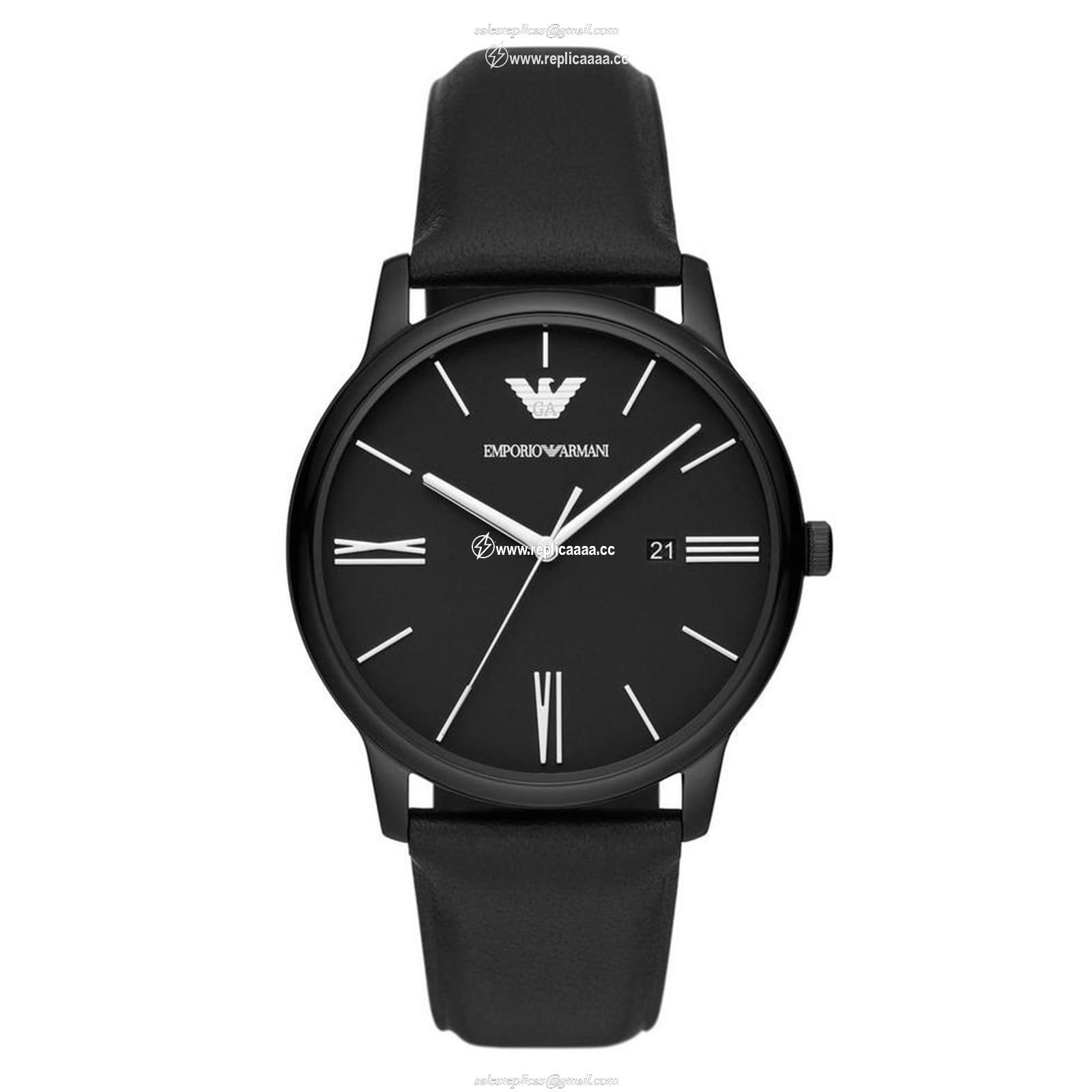 Emporio Armani Minimalist Mens details 42mm Black AR11573 1 Emporio Armani Minimalist Mens details 42mm Black AR11573