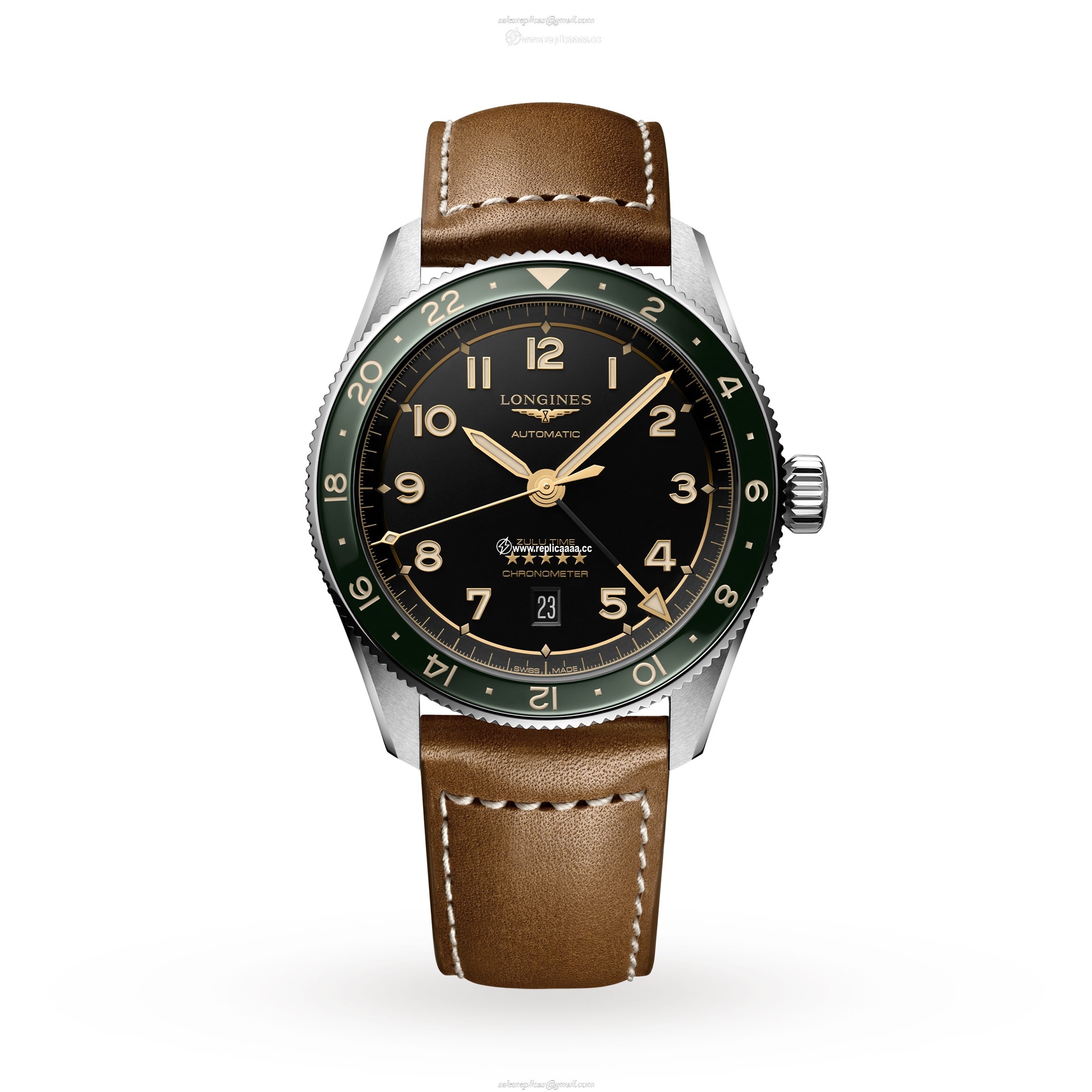Longines Spirit Zulu Time Pioneering time zones 42mm L38124632 1 Longines Spirit Zulu Time Pioneering time zones 42mm L38124632