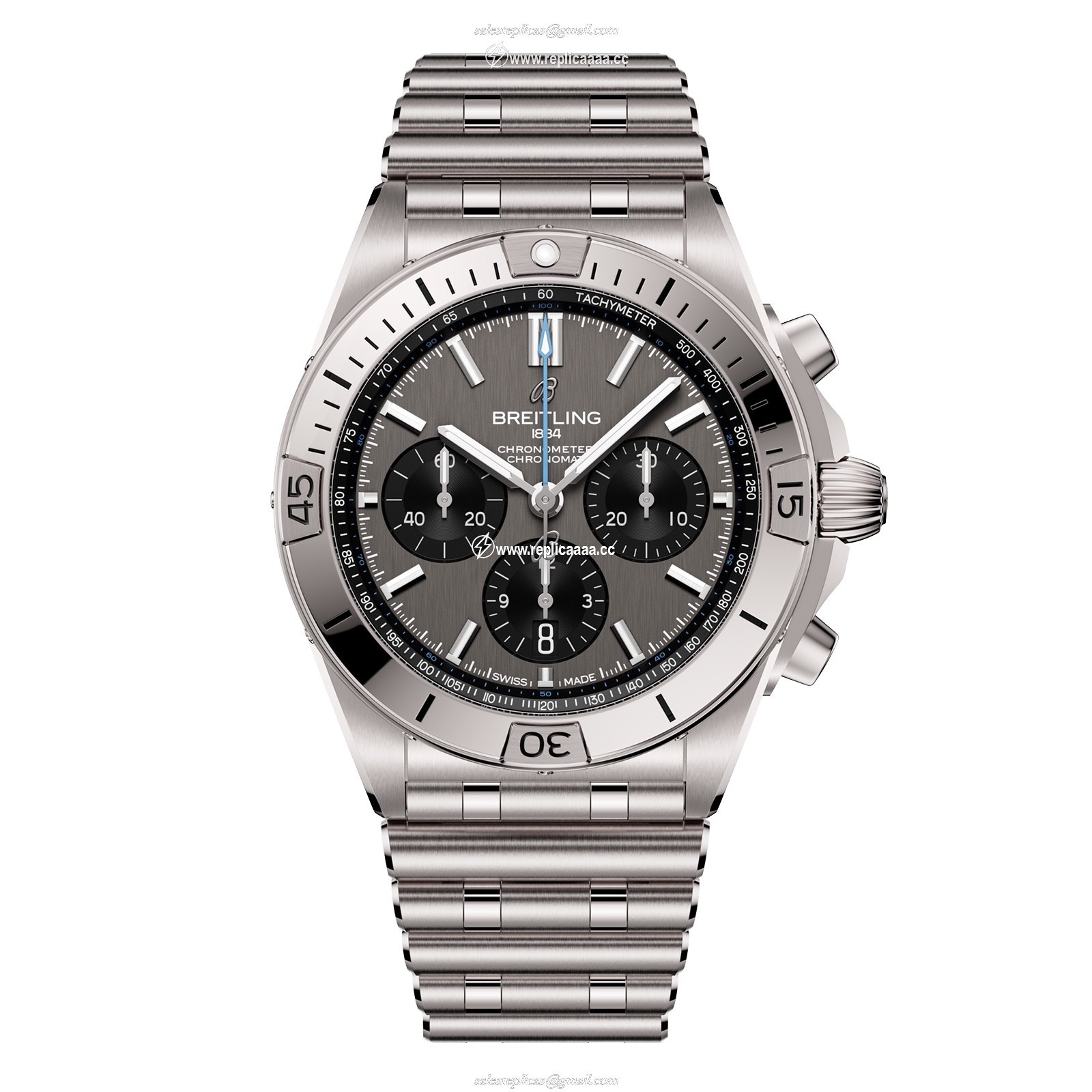 Breitling Chronomat B01 42mm Mens details Grey Stainless Steel EB0134101M1E1 1 Breitling Chronomat B01 42mm Mens details Grey Stainless Steel EB0134101M1E1
