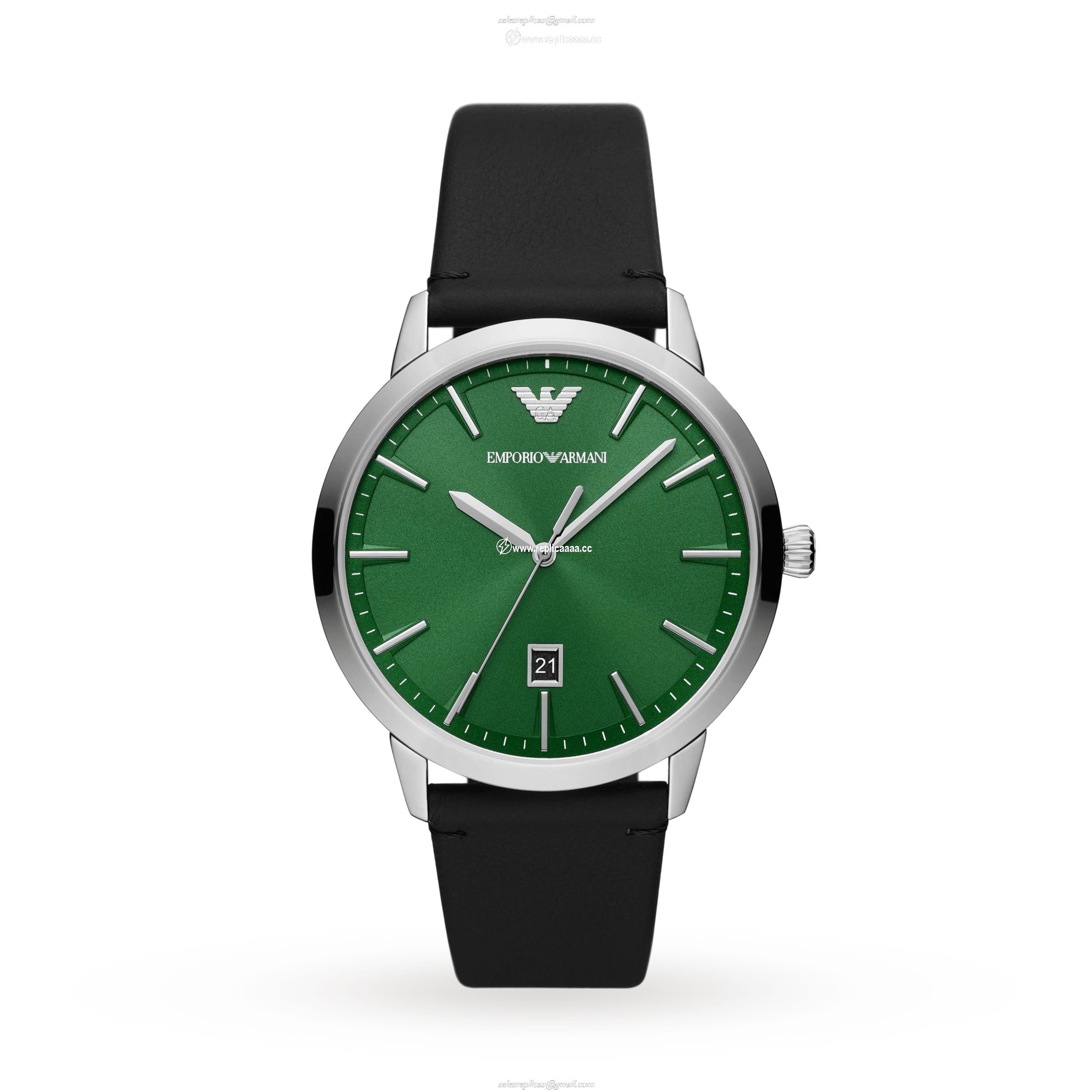 Emporio Armani Ruggero Green Dial Mens details 43mm AR11509