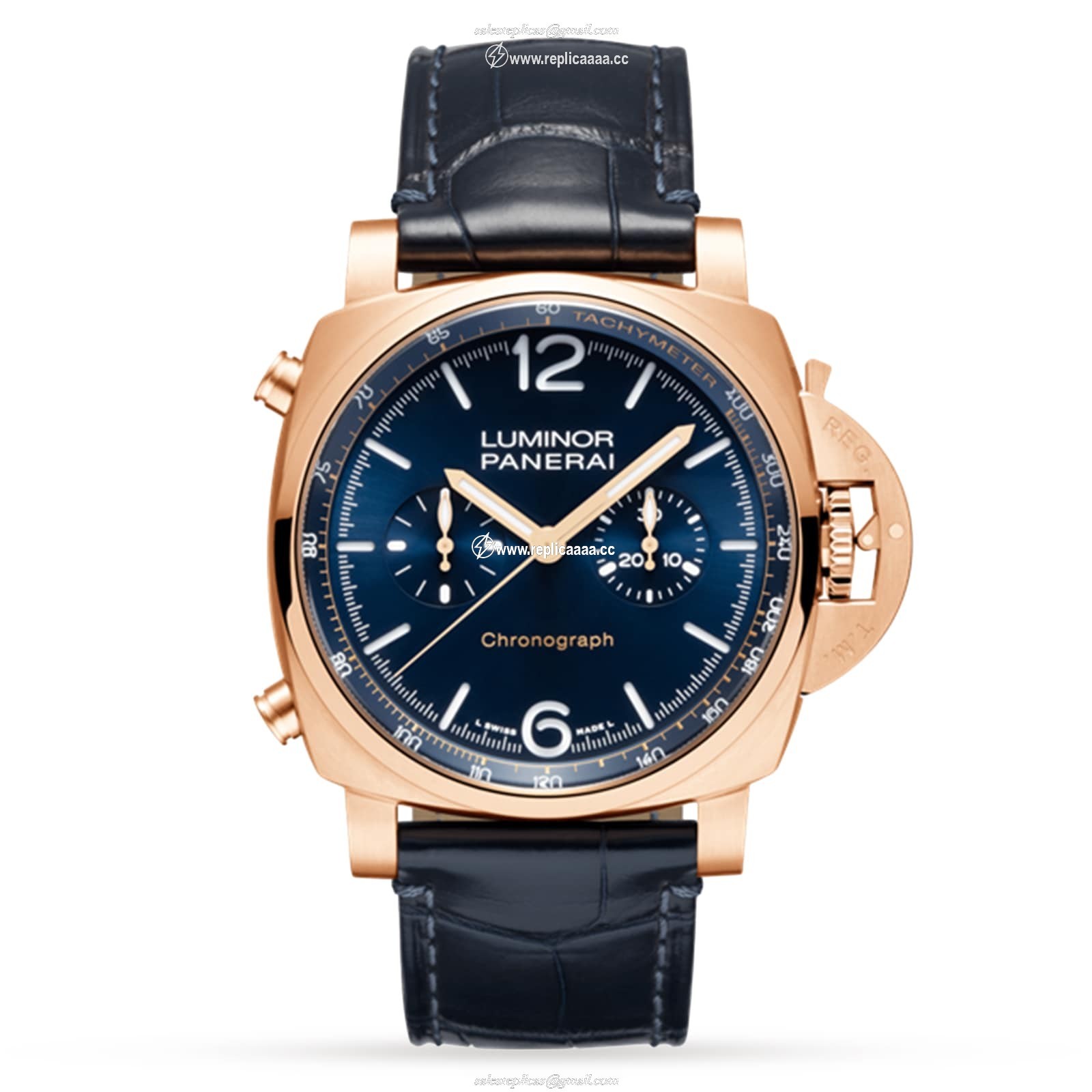 Panerai Luminor Chrono Goldtech Blu Notte PAM01111 1 Panerai Luminor Chrono Goldtech Blu Notte PAM01111
