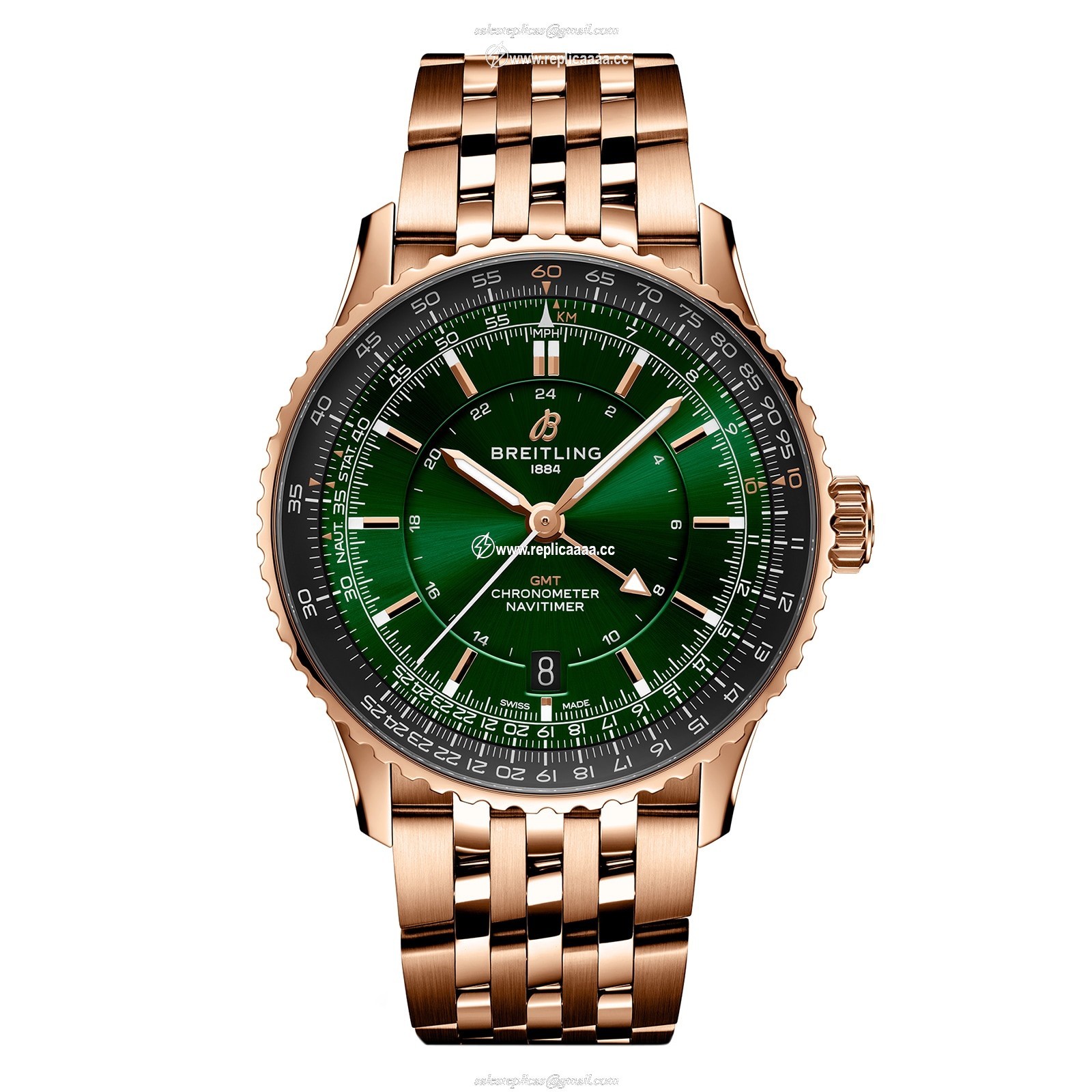Breitling Navitimer Automatic GMT 41mm Mens details Green Stainless Steel R32310251L1R1 1 Breitling Navitimer Automatic GMT 41mm Mens details Green Stainless Steel R32310251L1R1