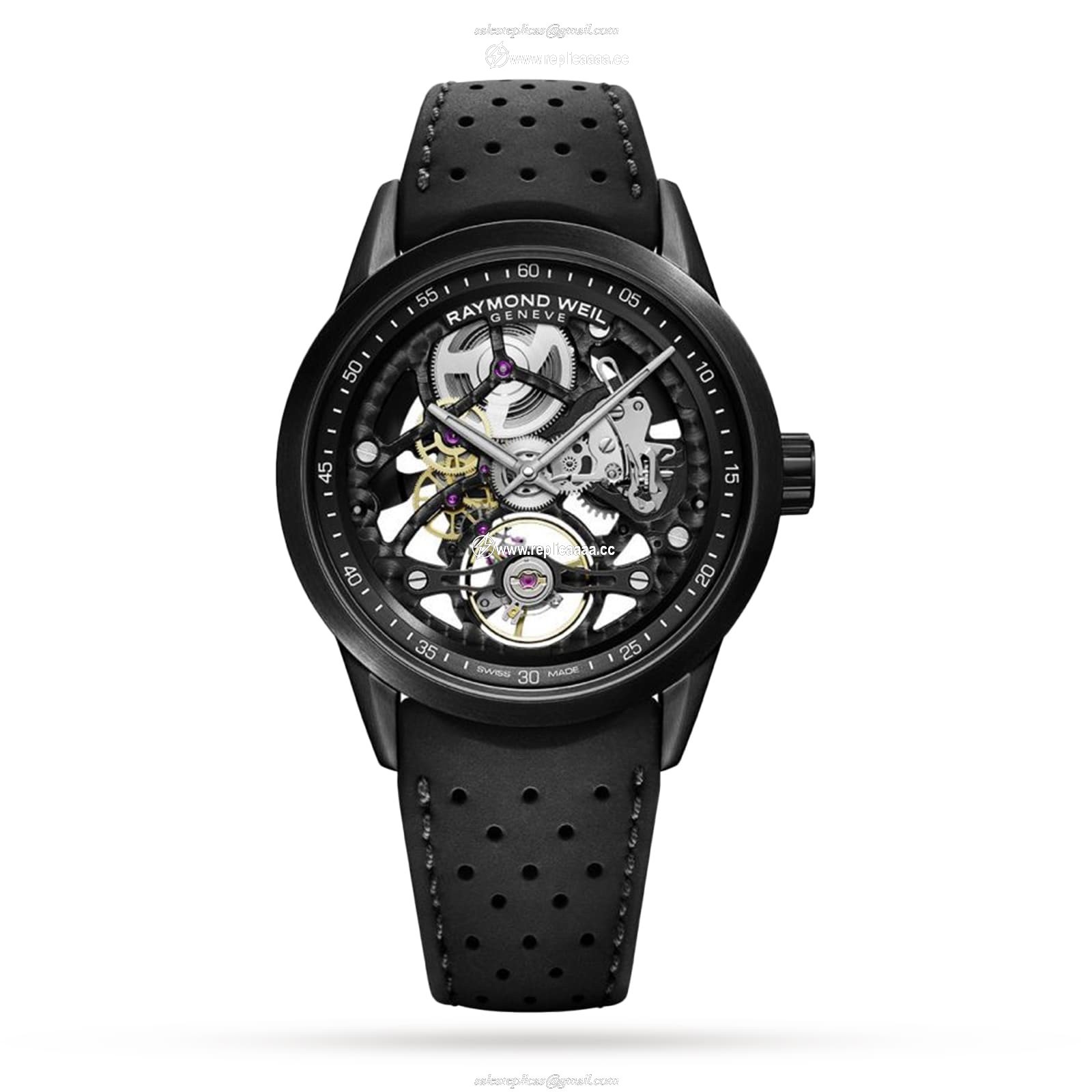 Raymond Weil Freelancer Skeleton 42mm Mens details 2785-BKR-20000