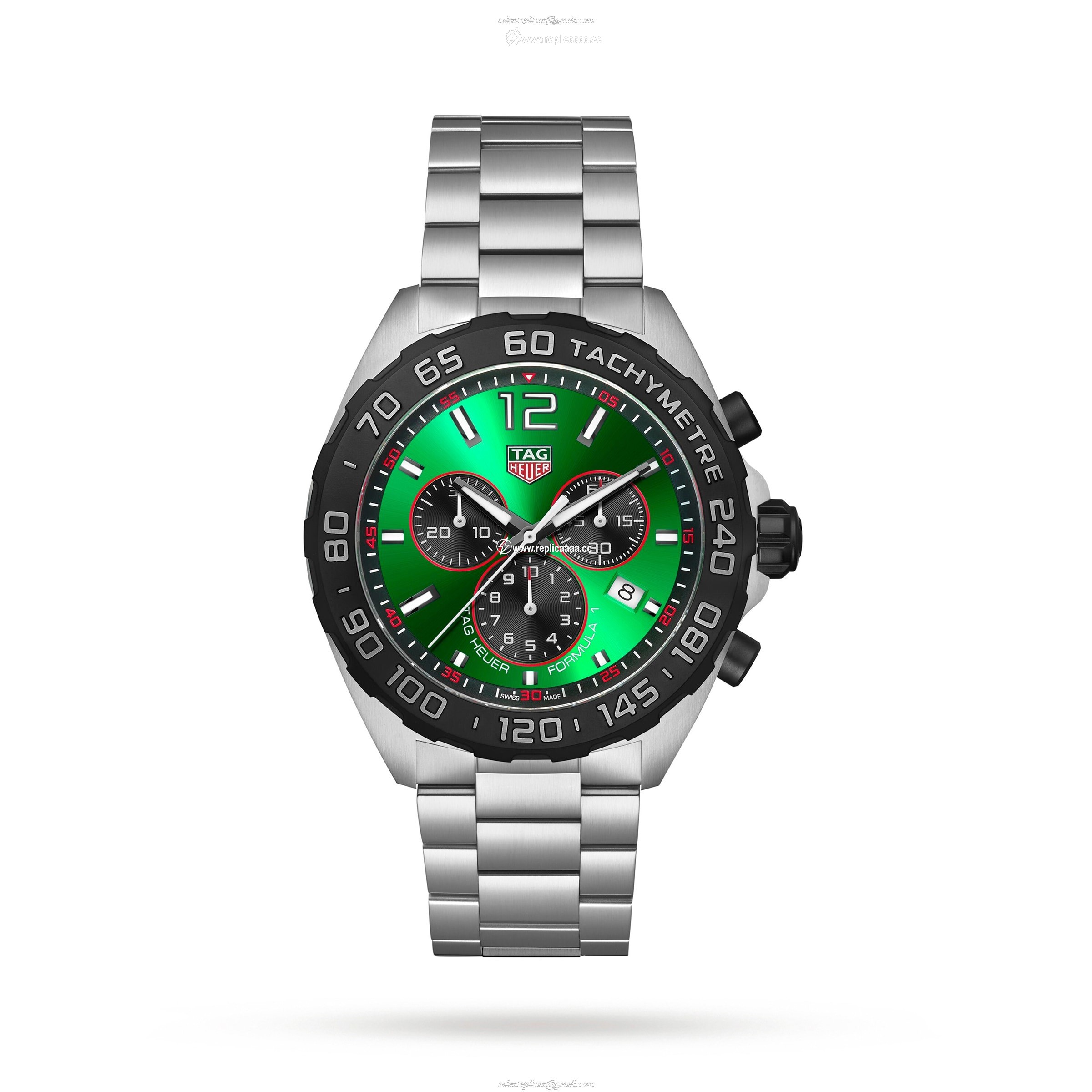 TAG Heuer Formula 1 Quartz Chronograph 200M 43mm Mens details Green CAZ101AP.BA0842