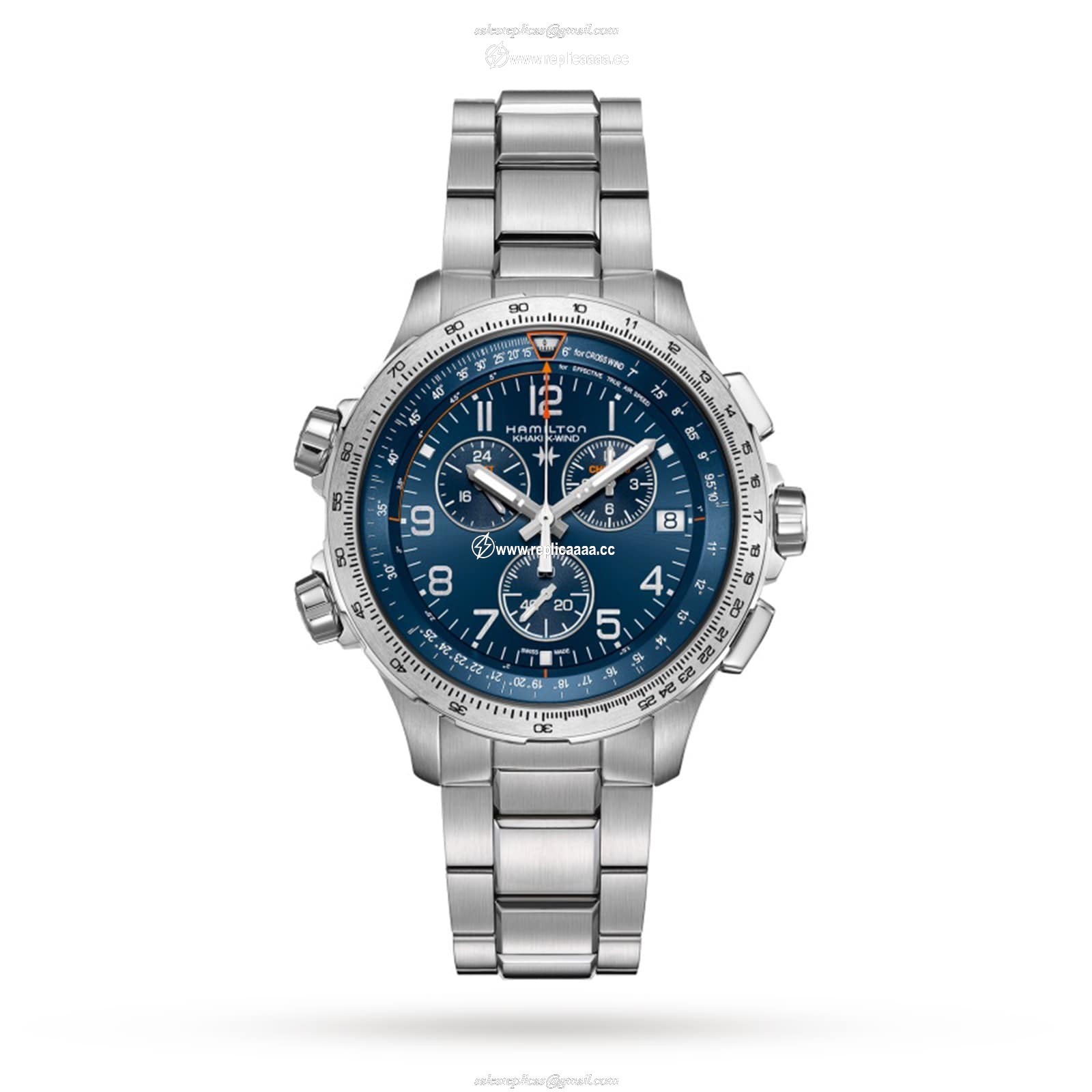 Hamilton Khaki Aviation X-Wind 46mm Mens details H77922141