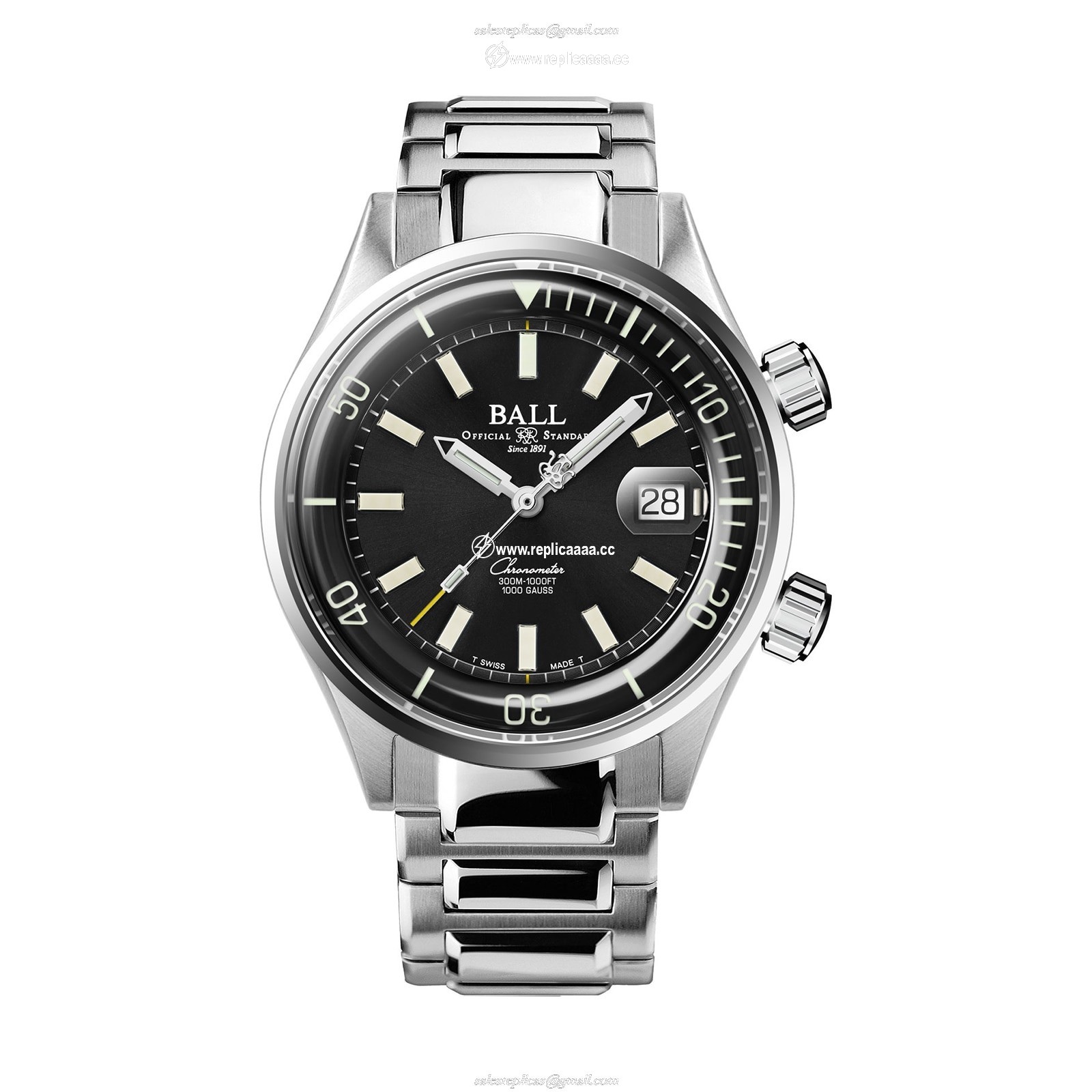 BALL Engineer Master II Diver Chronometer 42mm Limited Edition Mens details Black DM2280A-S1C-BK