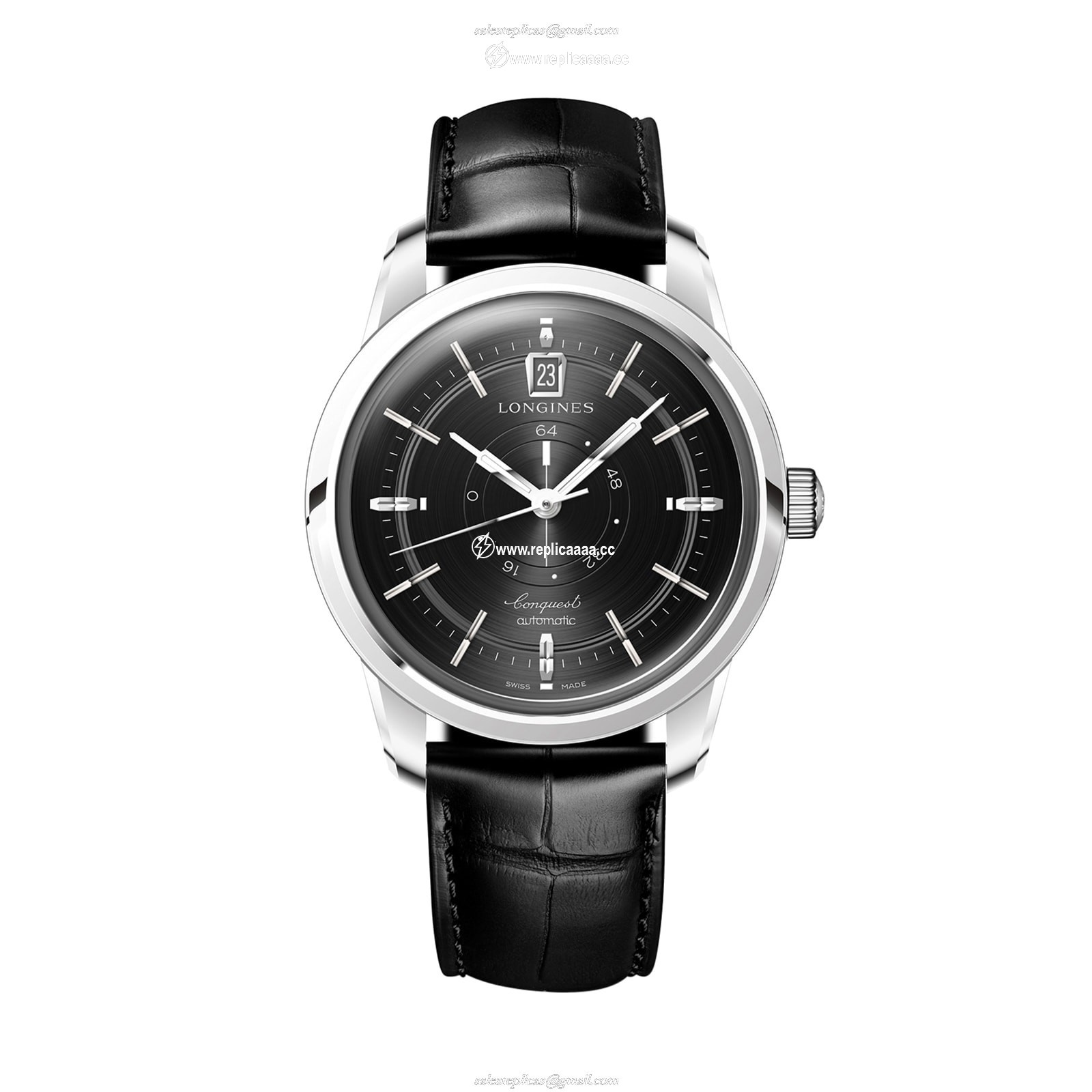 Longines Conquest Heritage Central Power Reserve 38mm Mens details Black L16484522