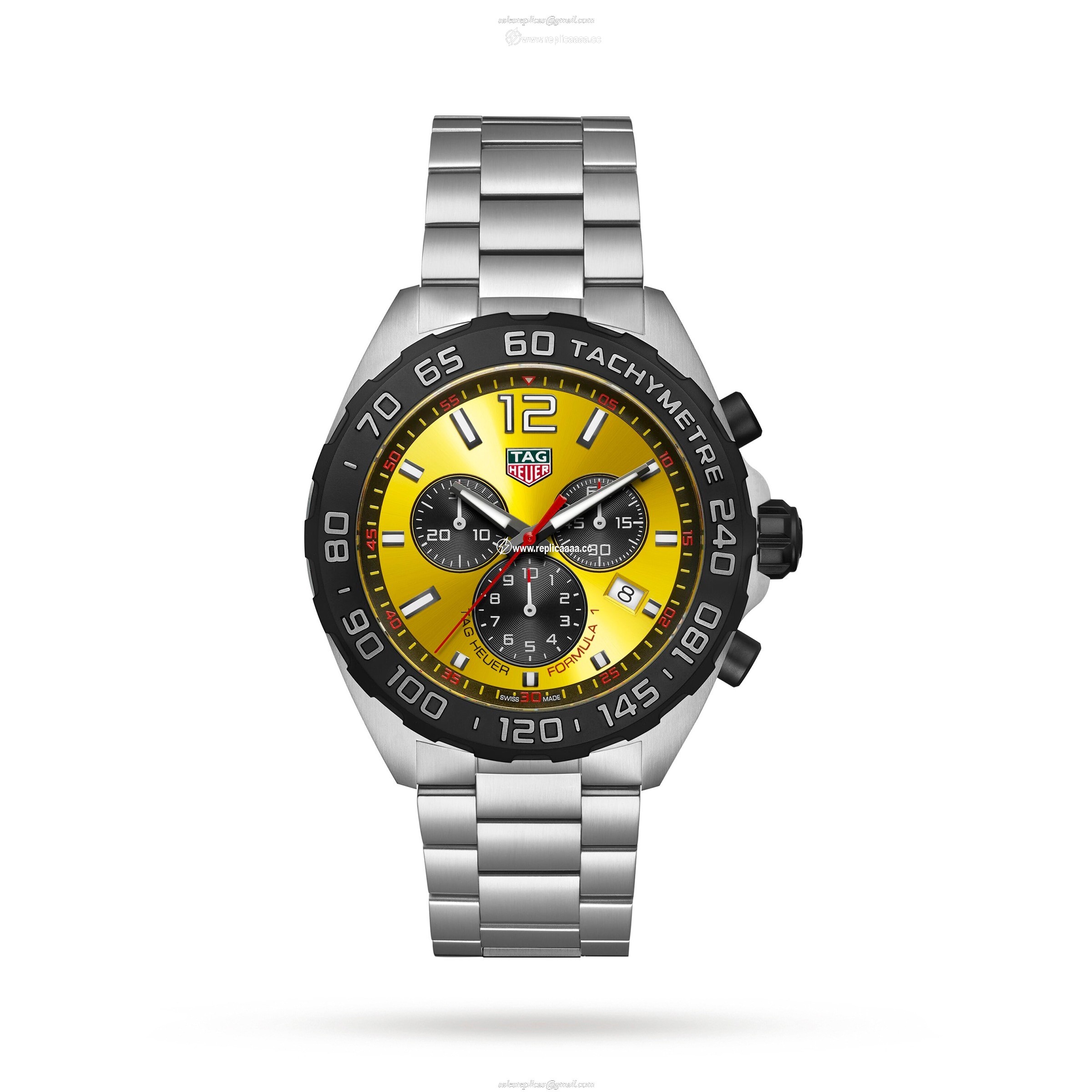 TAG Heuer Formula 1 Quartz Chronograph 200M 43mm Mens details Yellow CAZ101AM.BA0842 1 TAG Heuer Formula 1 Quartz Chronograph 200M 43mm Mens details Yellow CAZ101AM.BA0842