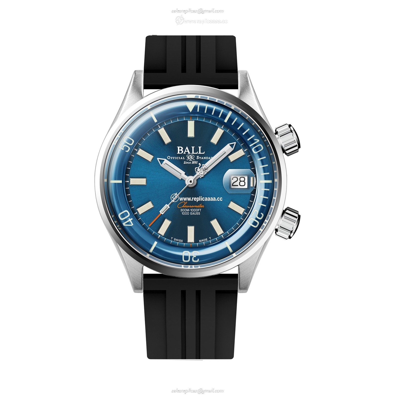 BALL Engineer Master II Diver Chronometer 42mm Limited Edition Mens details Blue DM2280A-P1C-BE 1 BALL Engineer Master II Diver Chronometer 42mm Limited Edition Mens details Blue DM2280A-P1C-BE