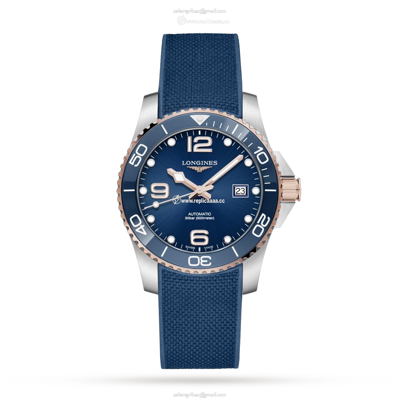 Longines HydroConquest 41mm Mens details - Blue L37813989 1 Longines HydroConquest 41mm Mens details - Blue L37813989