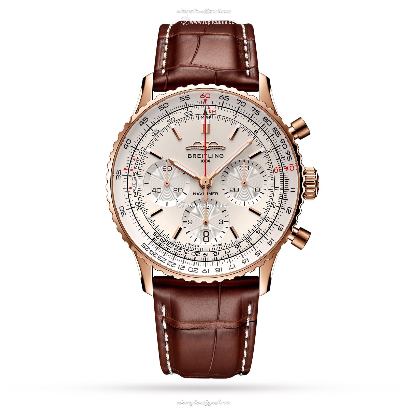 Breitling Navitimer B01 Chronograph 41 18k Red Gold details RB0139211G1P1 1 Breitling Navitimer B01 Chronograph 41 18k Red Gold details RB0139211G1P1
