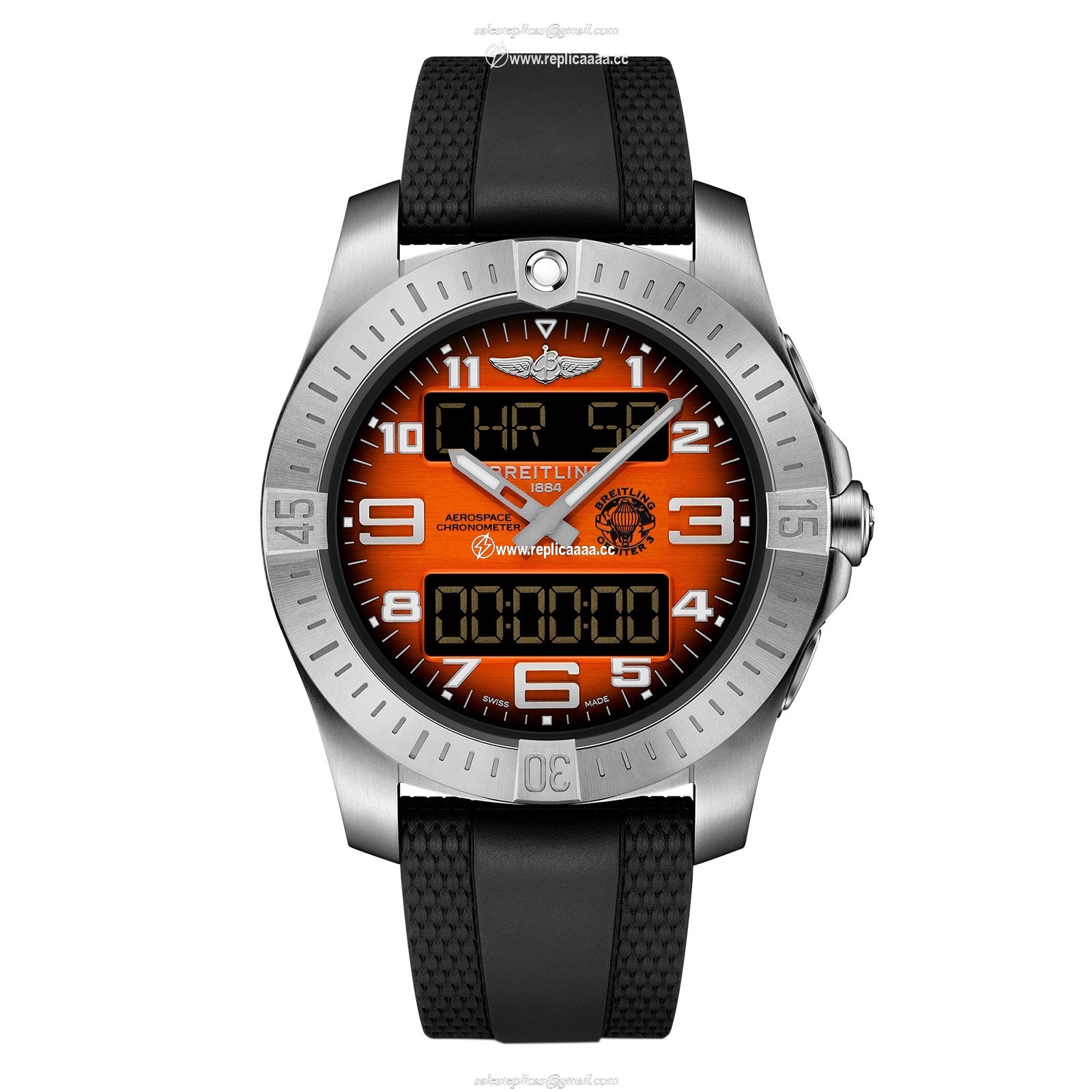 Breitling Aerospace B70 Orbiter 25th Anniversary 43mm Mens details Orange Rubber EB70101A1O1S1 1 Breitling Aerospace B70 Orbiter 25th Anniversary 43mm Mens details Orange Rubber EB70101A1O1S1