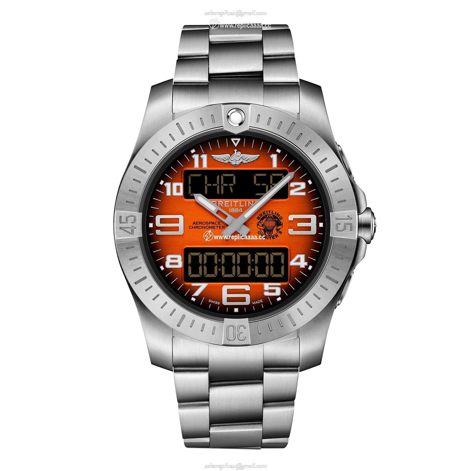 Breitling Aerospace B70 Orbiter 25th Anniversary 43mm Mens details Orange Titanium EB70101A1O1E1 1 Breitling Aerospace B70 Orbiter 25th Anniversary 43mm Mens details Orange Titanium EB70101A1O1E1