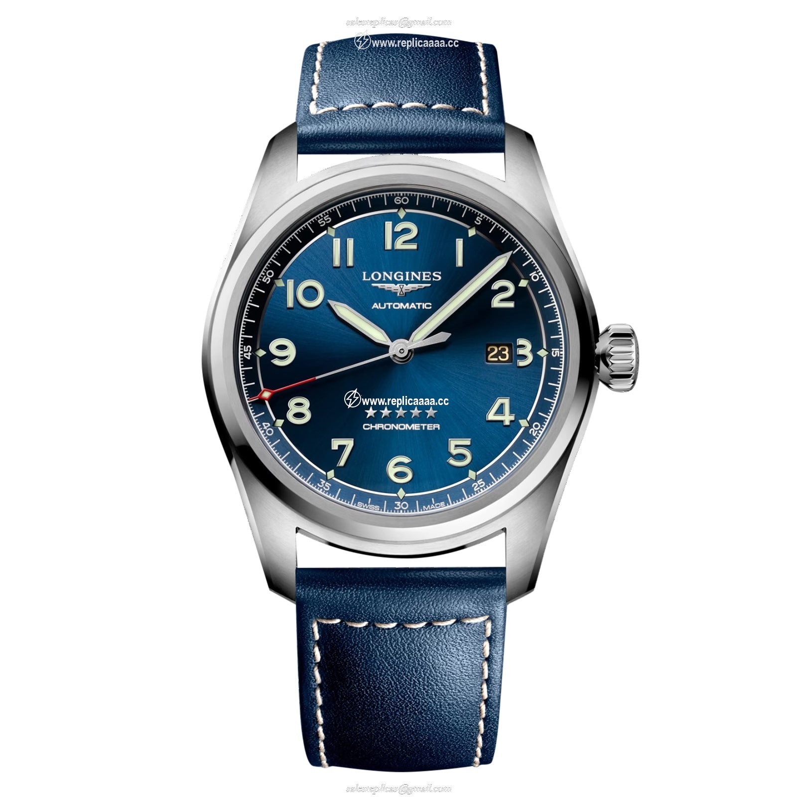 Longines Spirit Avigation 42mm Mens details Blue L38114930