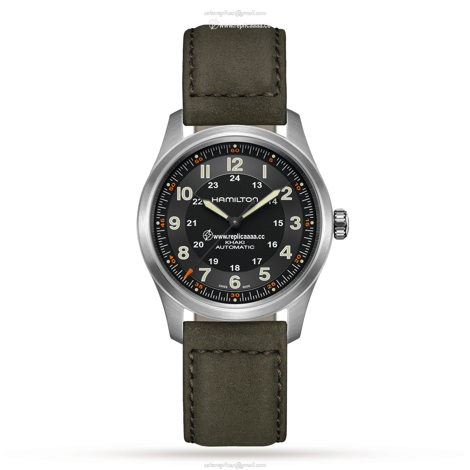Hamilton Khaki Field Titanium Auto 38mm Mens details Black H70205830